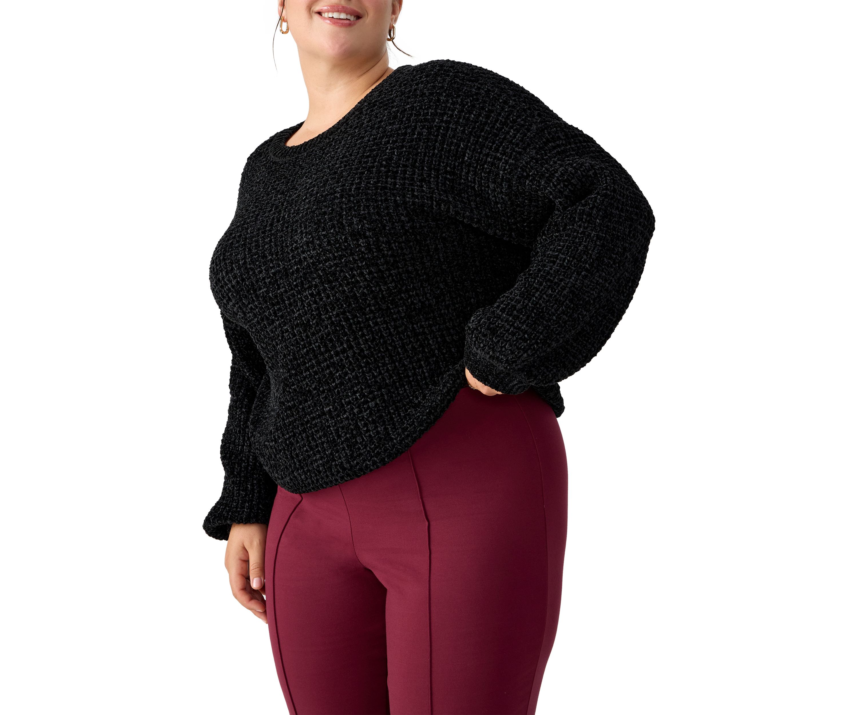Womens Under the Stars Chenille Sweater