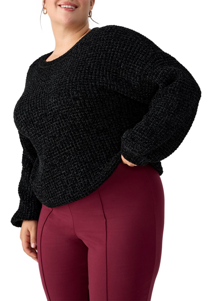 Womens Under the Stars Chenille Sweater