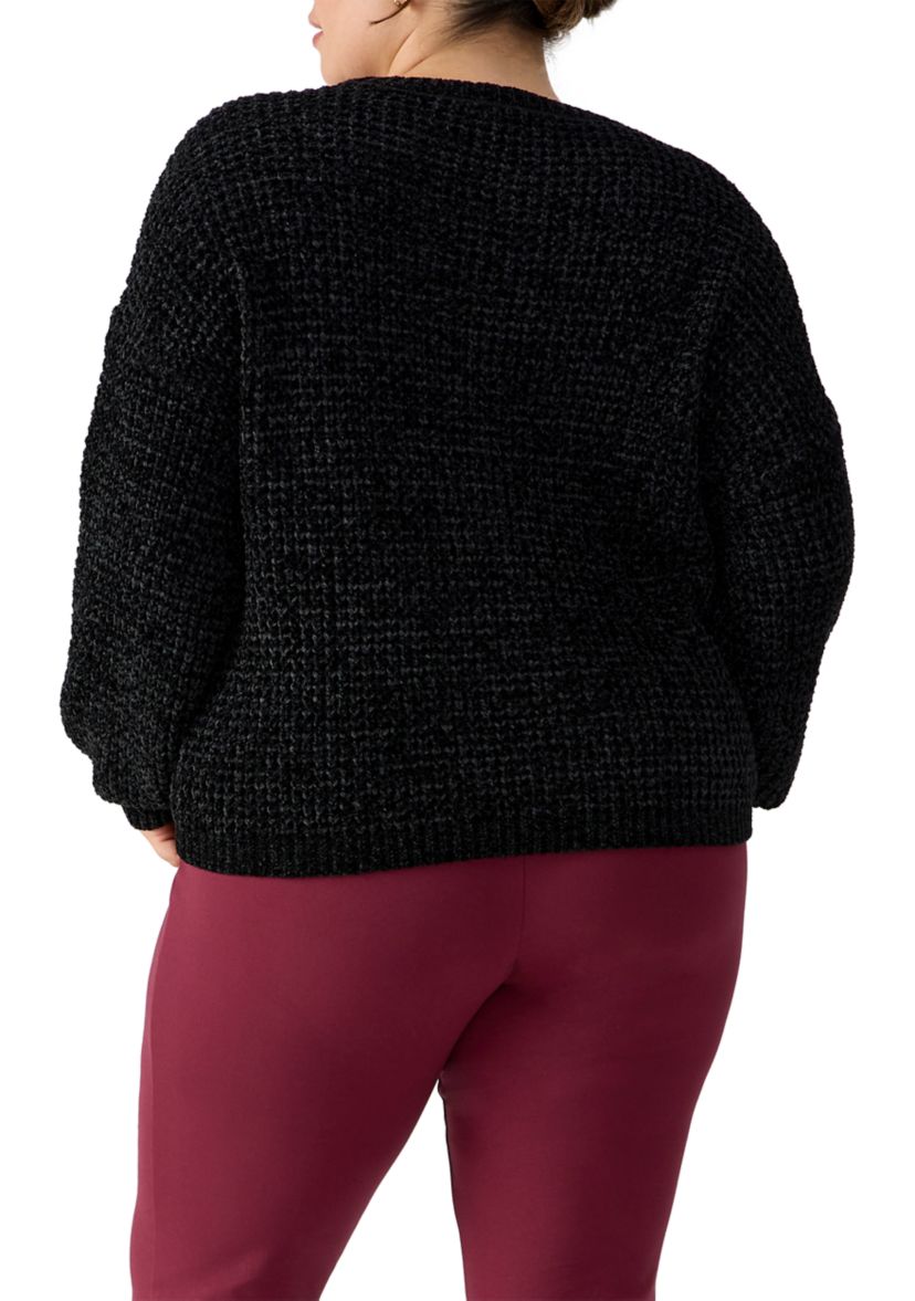 Womens Under the Stars Chenille Sweater