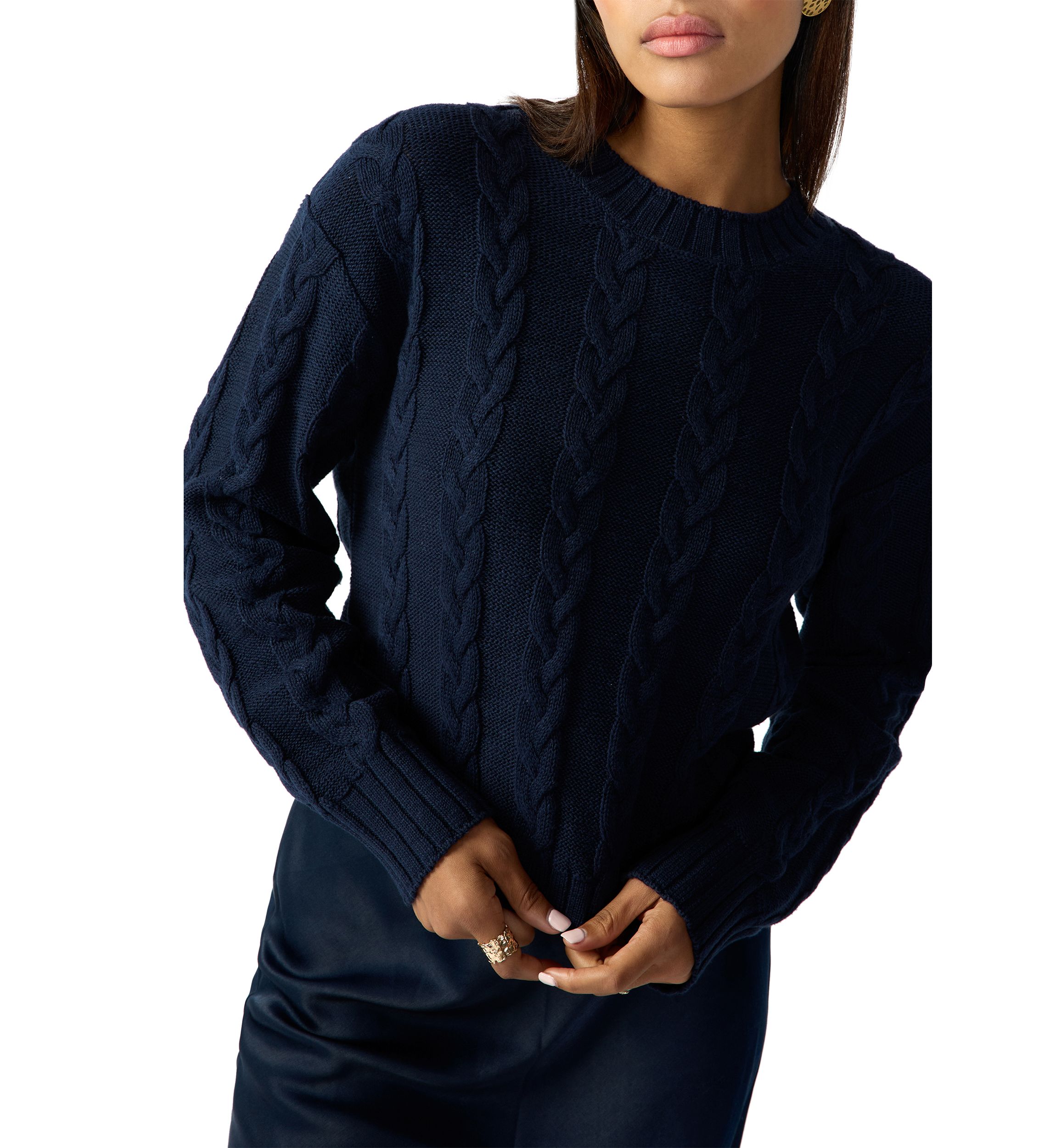 Womens The Cable Knit Sweater