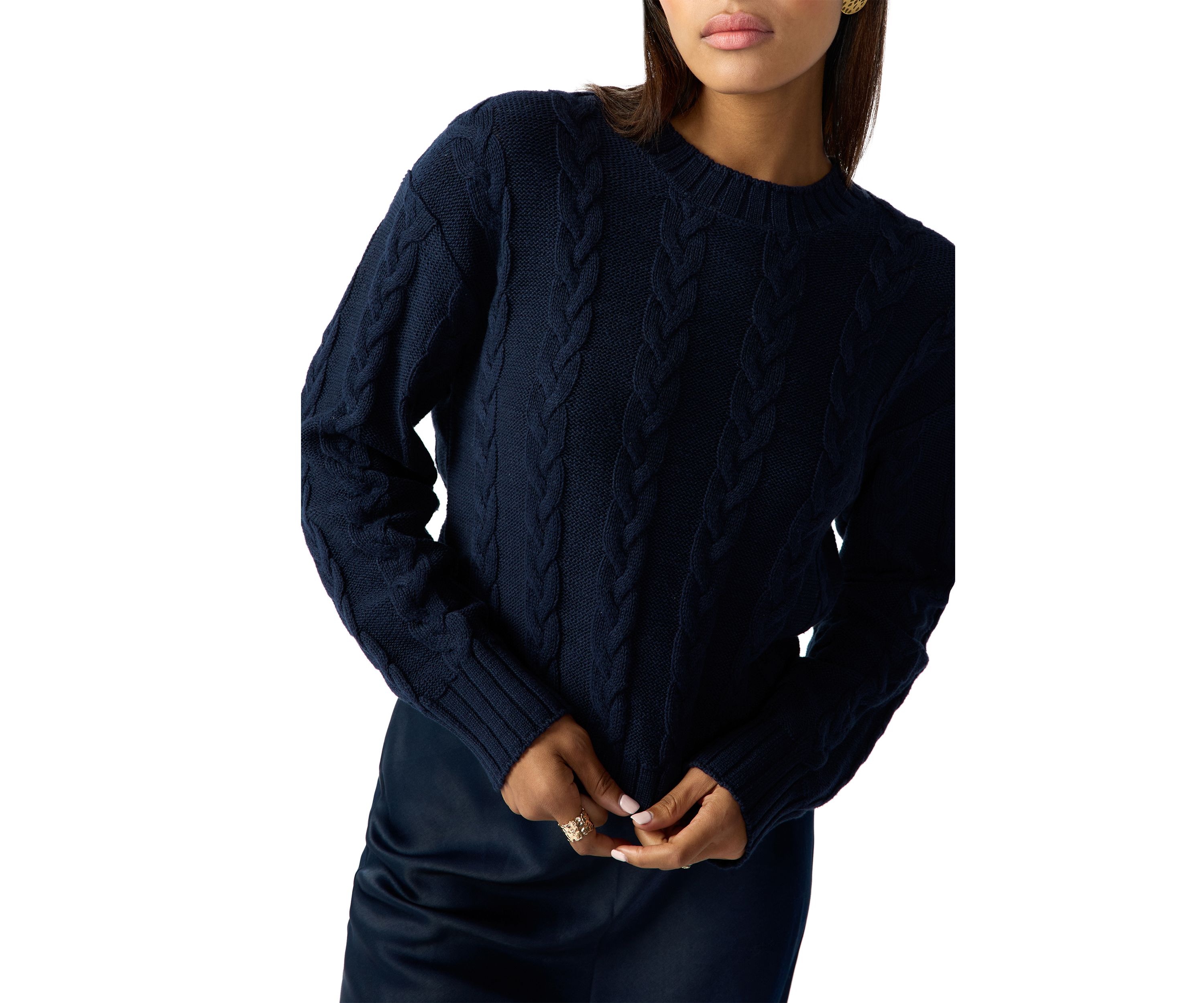Womens The Cable Knit Sweater