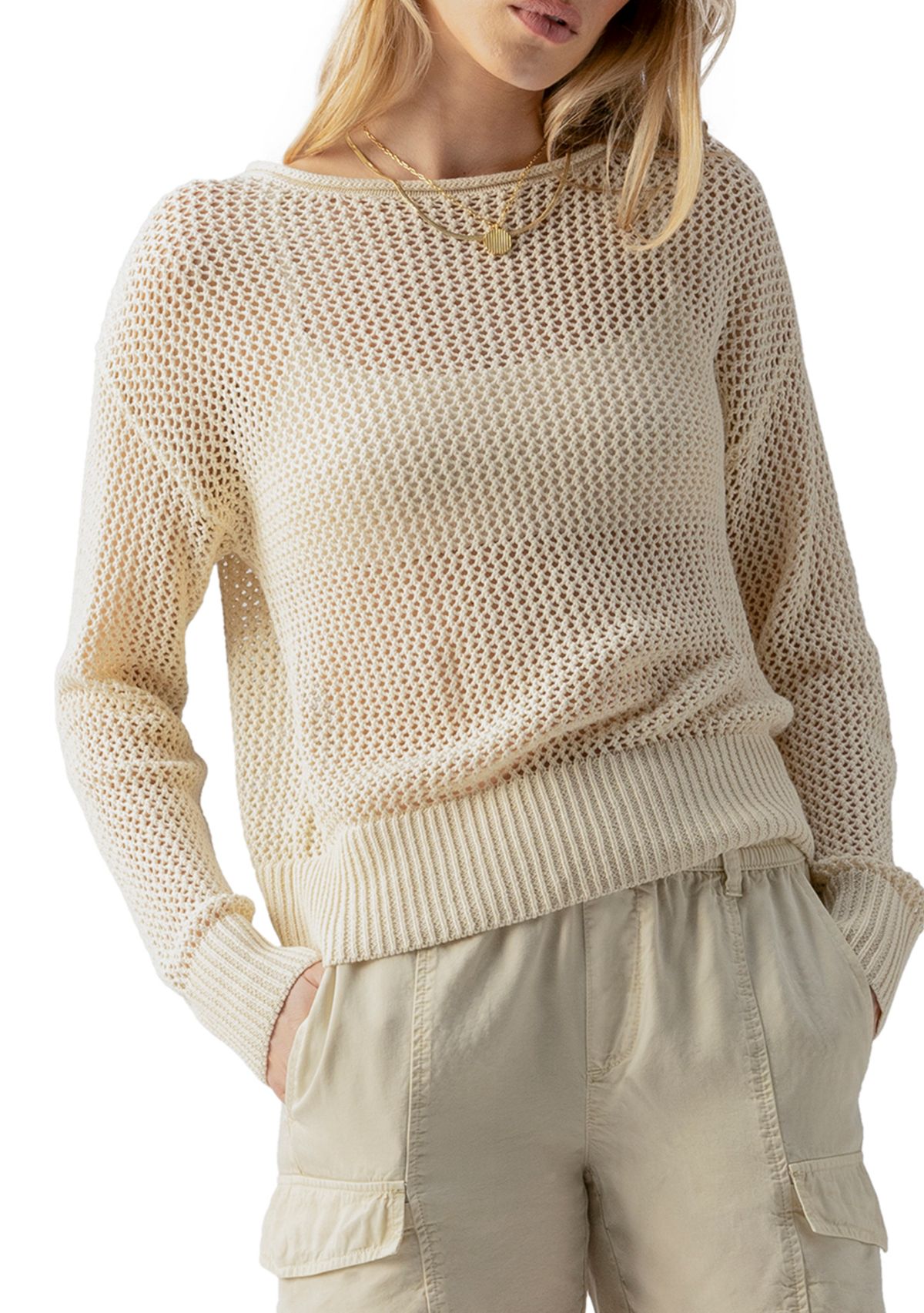 Womens Open Knit Sweater