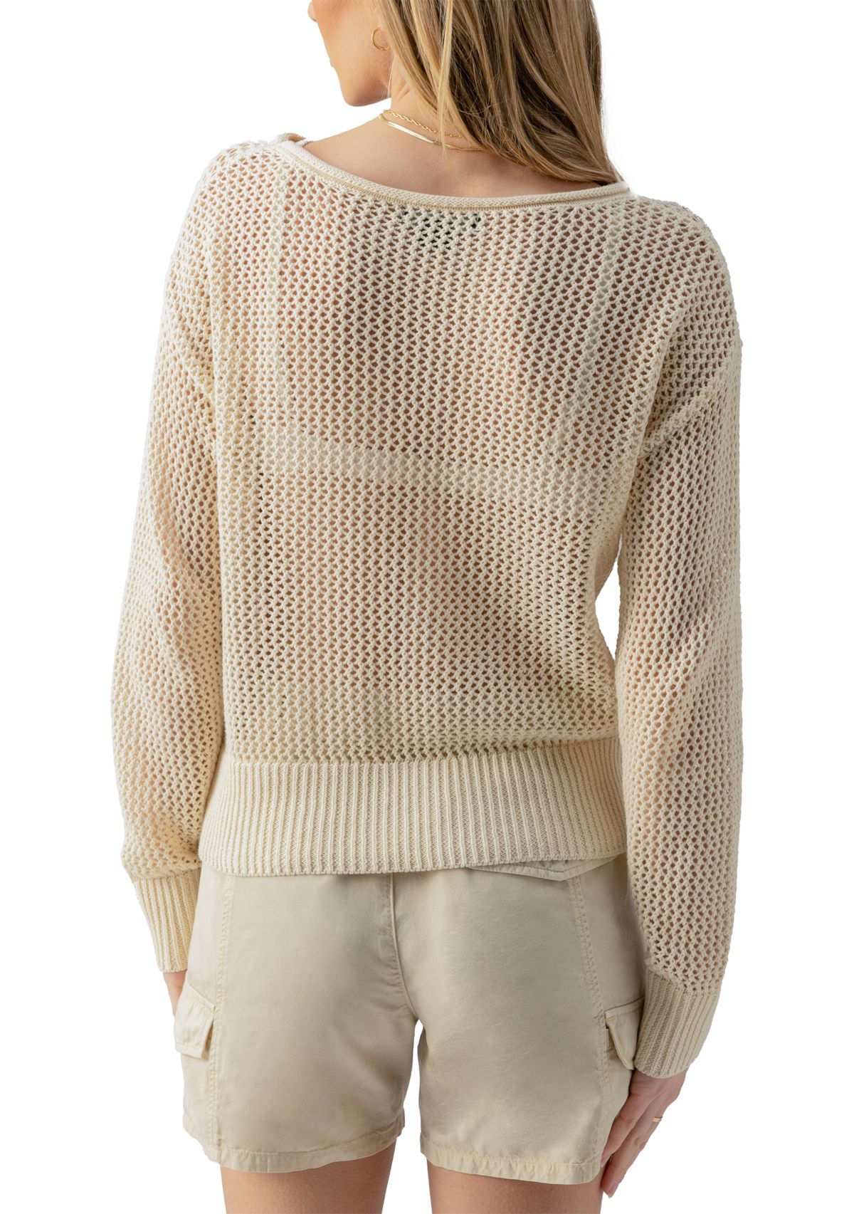 Womens Open Knit Sweater
