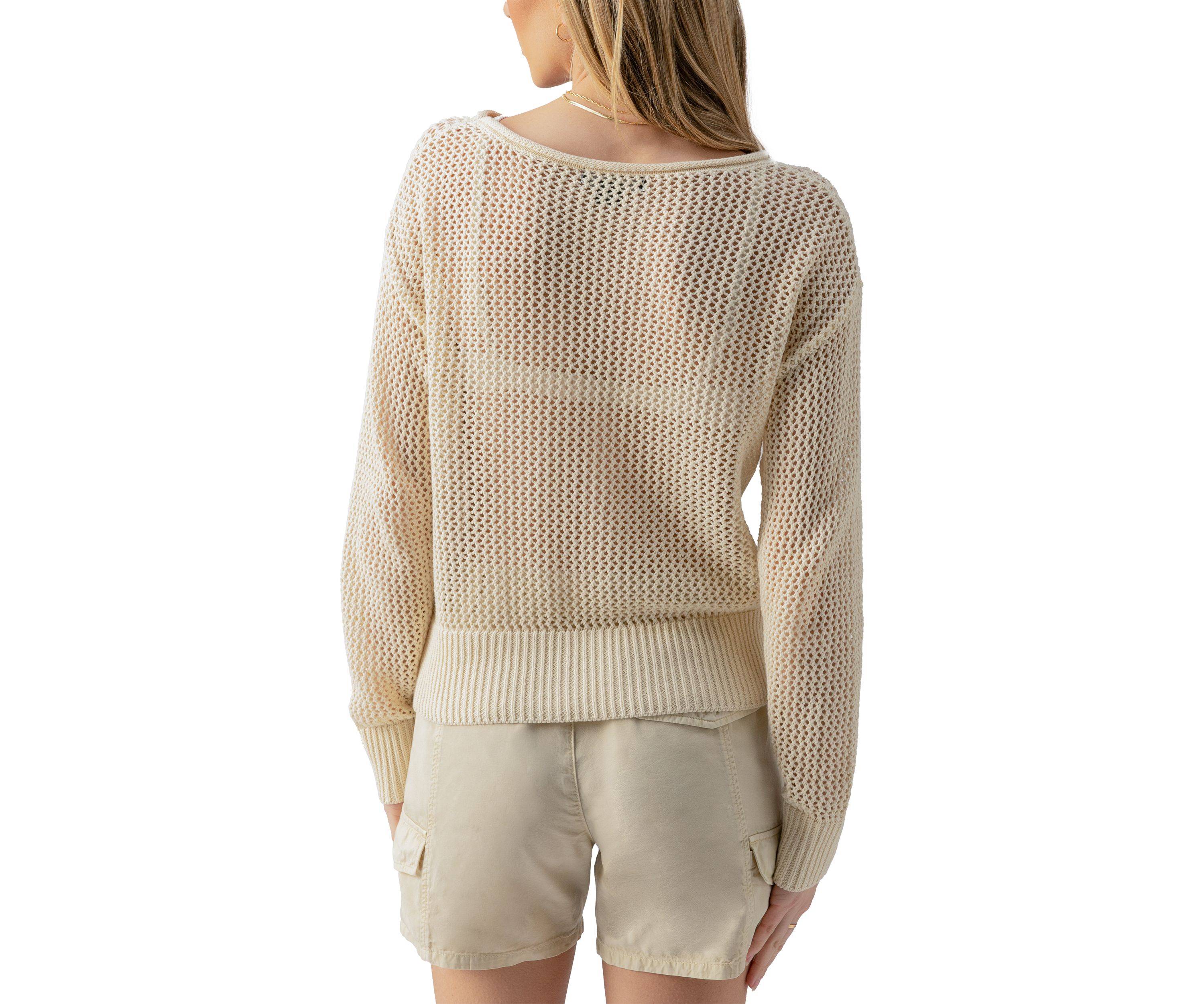 Womens Open Knit Sweater