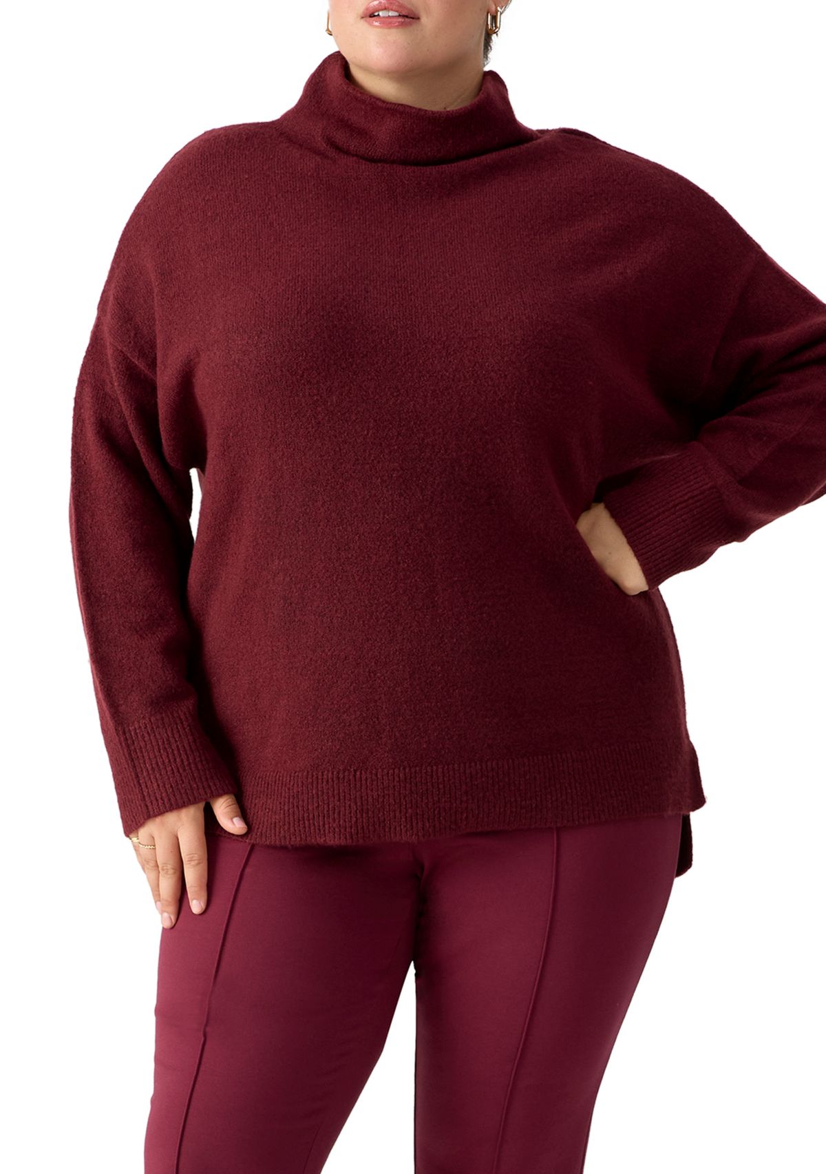 Plus Size Change of Season Tunic Sweater