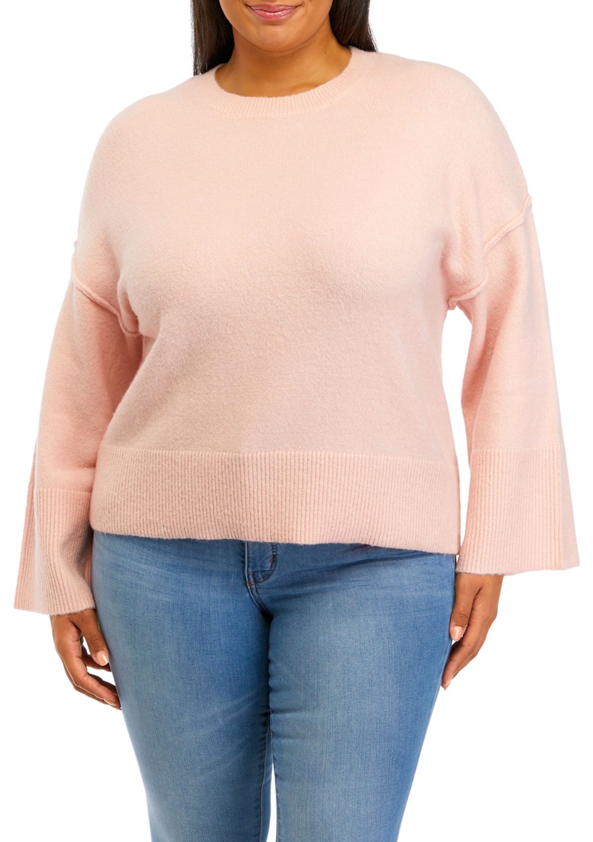 Plus Size Drop Shoulder Sweater 