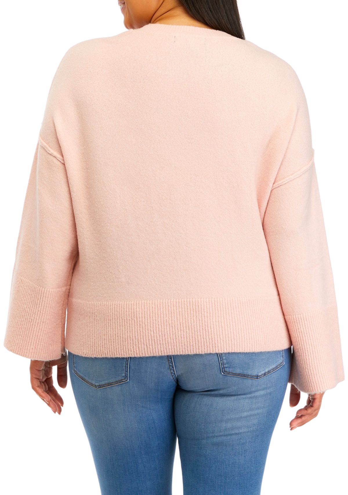 Plus Size Drop Shoulder Sweater 