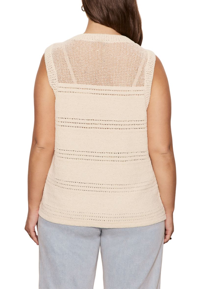 Plus Size Waves of Summer Shell Top
