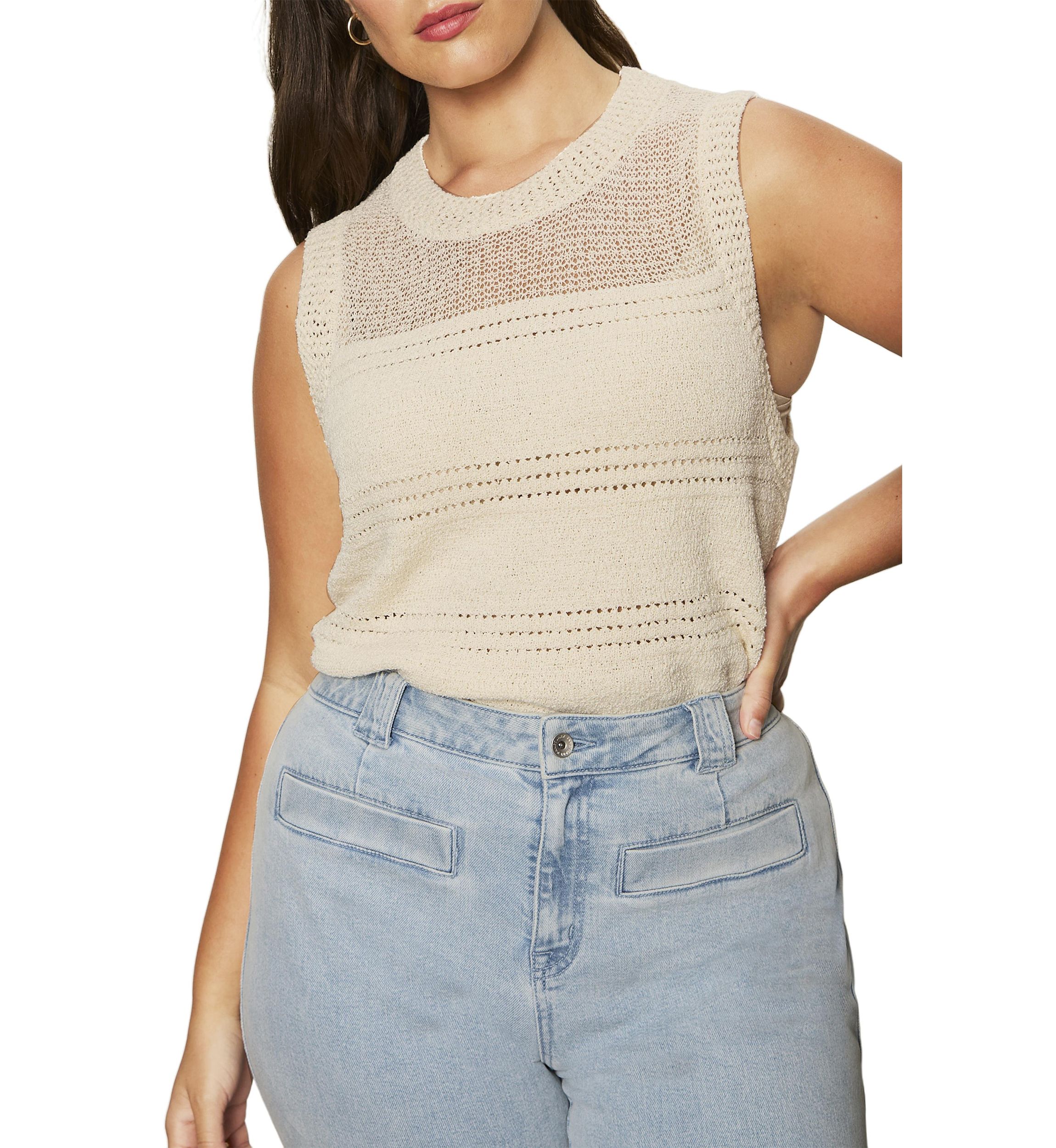 Plus Size Waves of Summer Shell Top