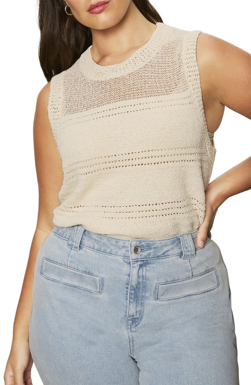 Plus Size Waves of Summer Shell Top