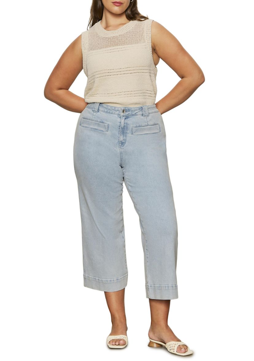 Plus Size Waves of Summer Shell Top