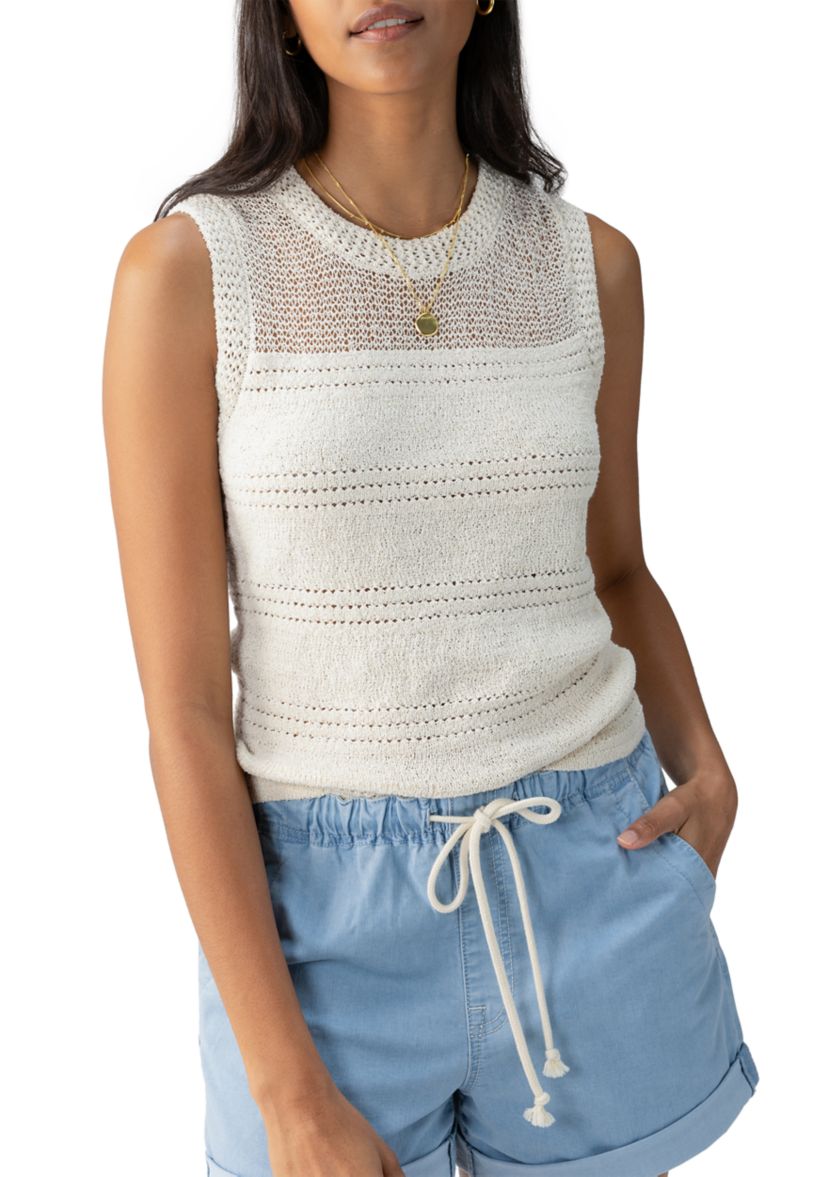 Womens Waves of Summer Shell Tank