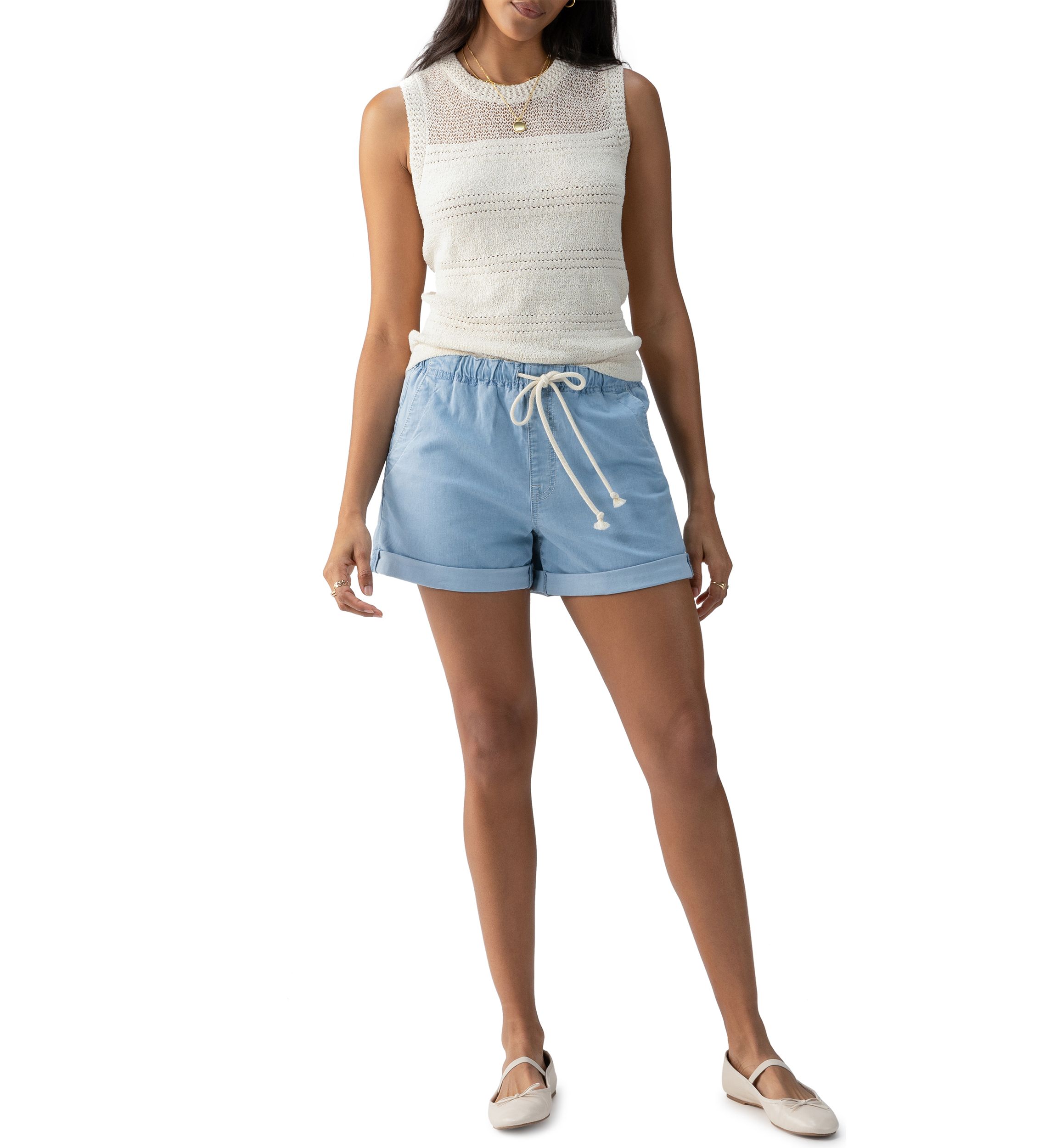 Womens Waves of Summer Shell Tank