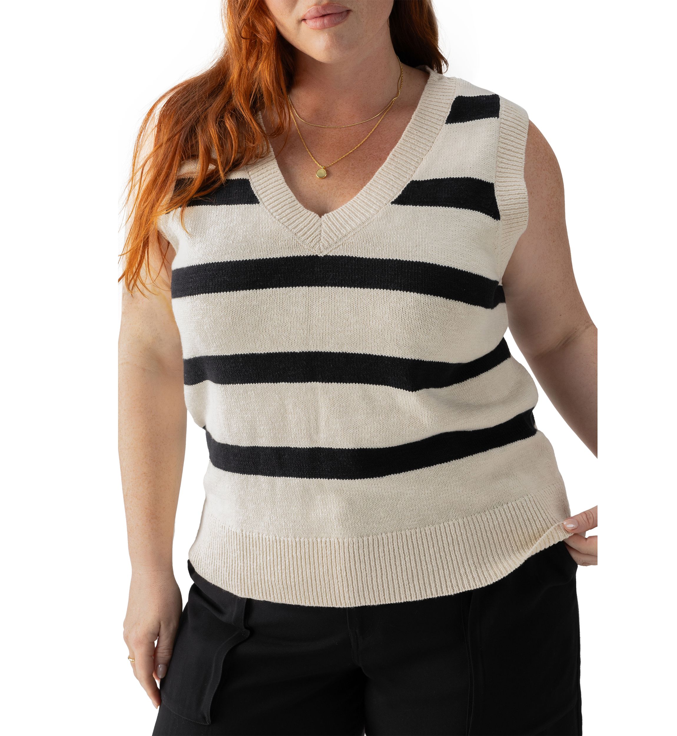 Plus Size Open Knit Sweater 