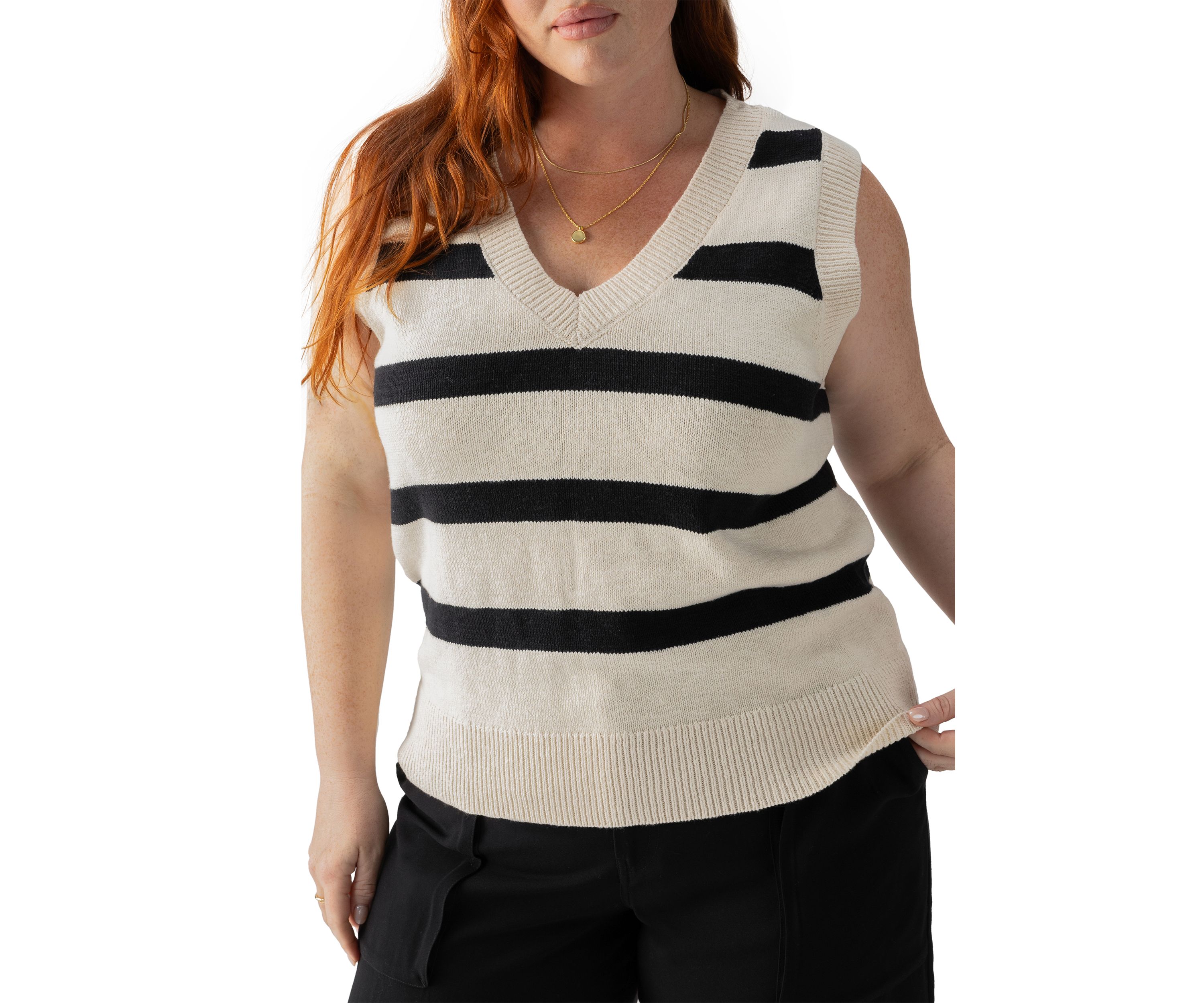 Plus Size Open Knit Sweater 