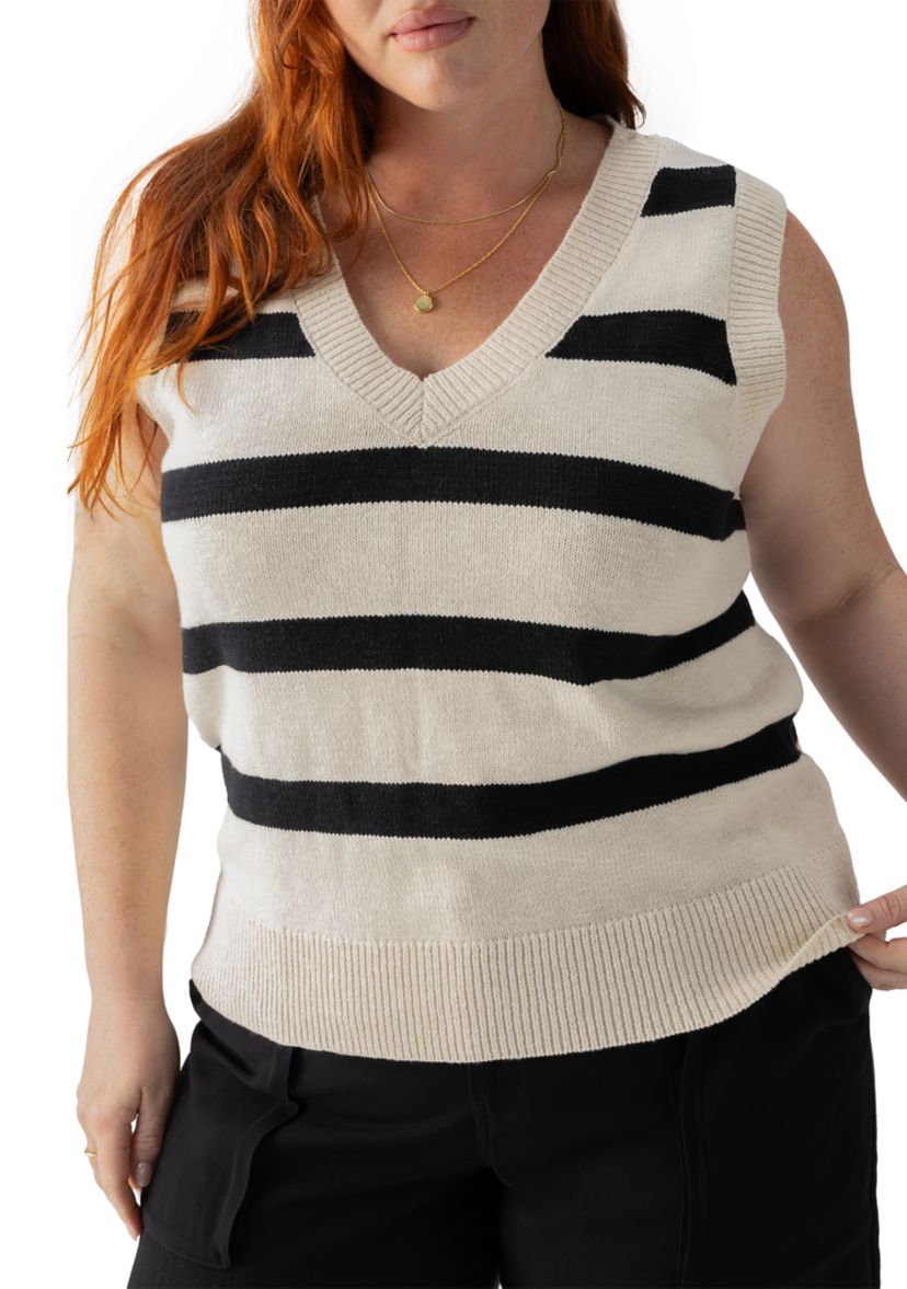 Plus Size Open Knit Sweater 