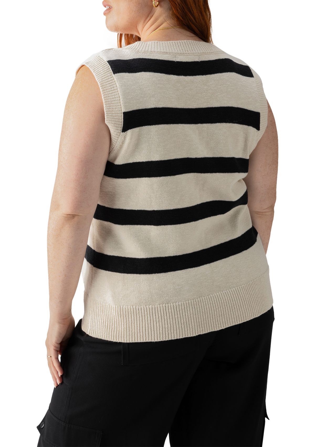 Plus Size Open Knit Sweater 