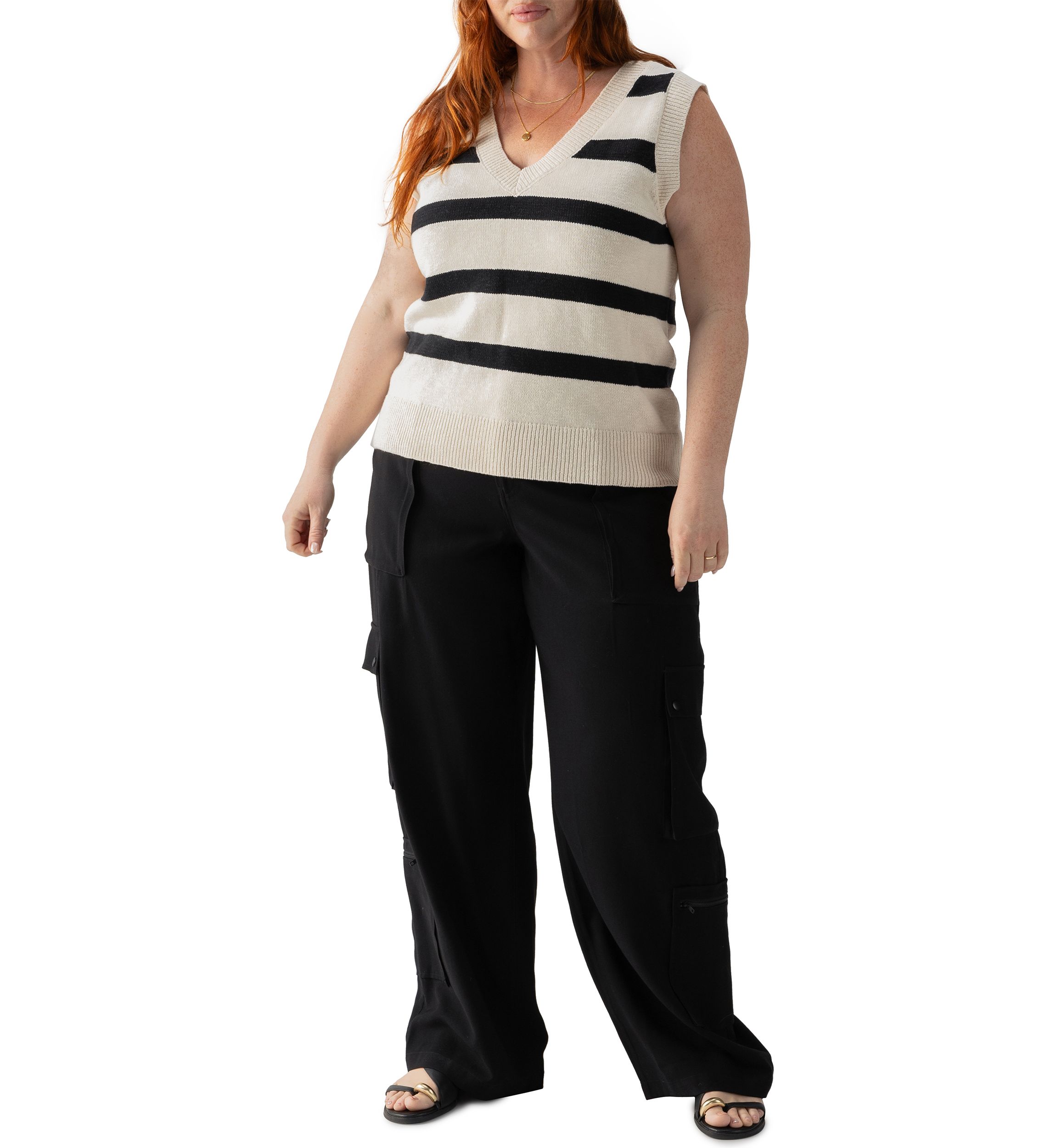 Plus Size Open Knit Sweater 