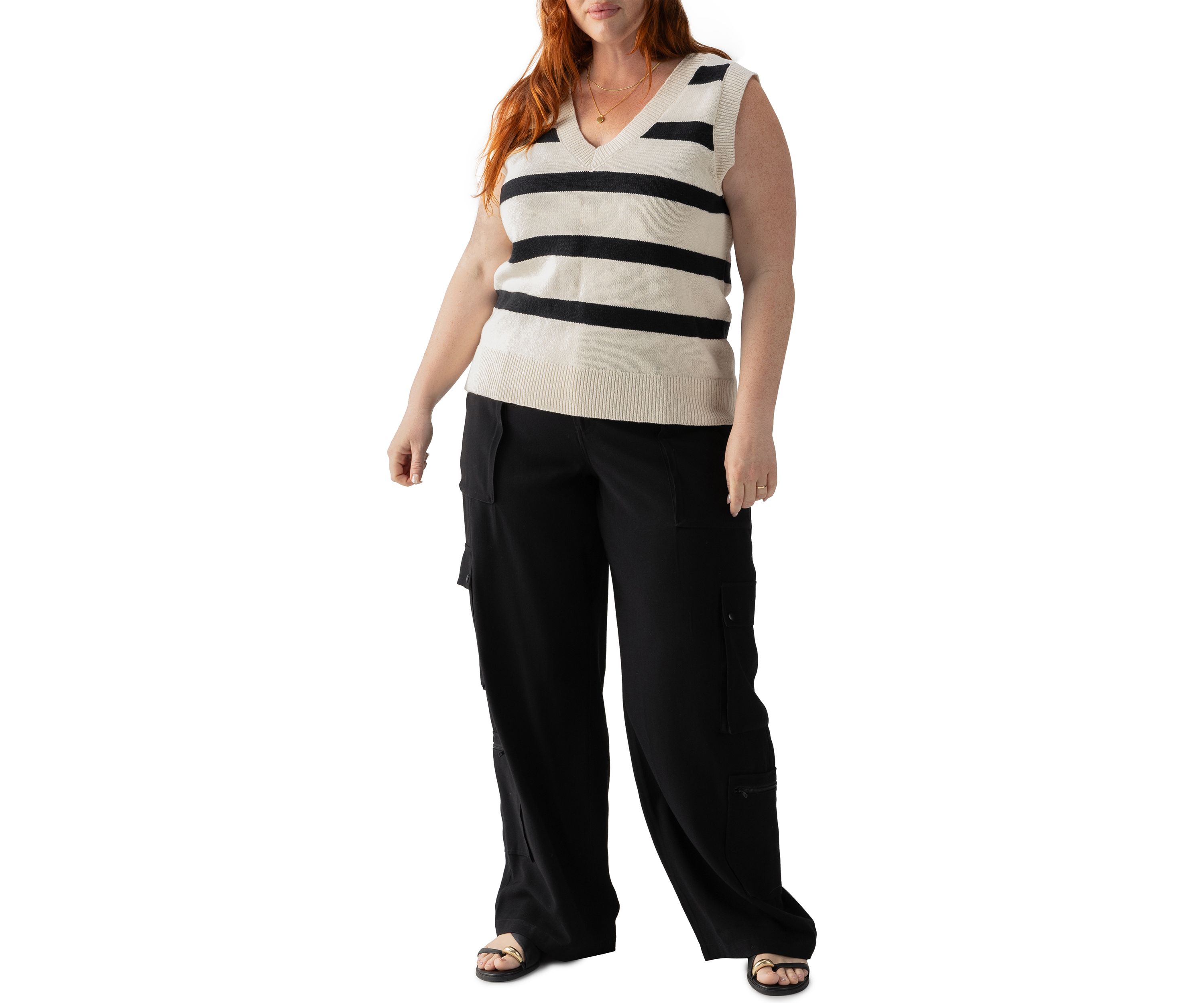 Plus Size Open Knit Sweater 