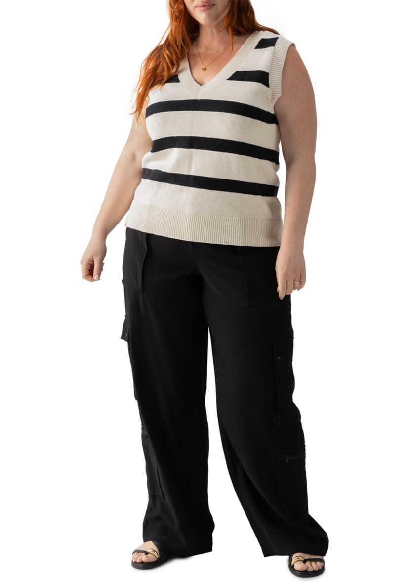 Plus Size Open Knit Sweater 