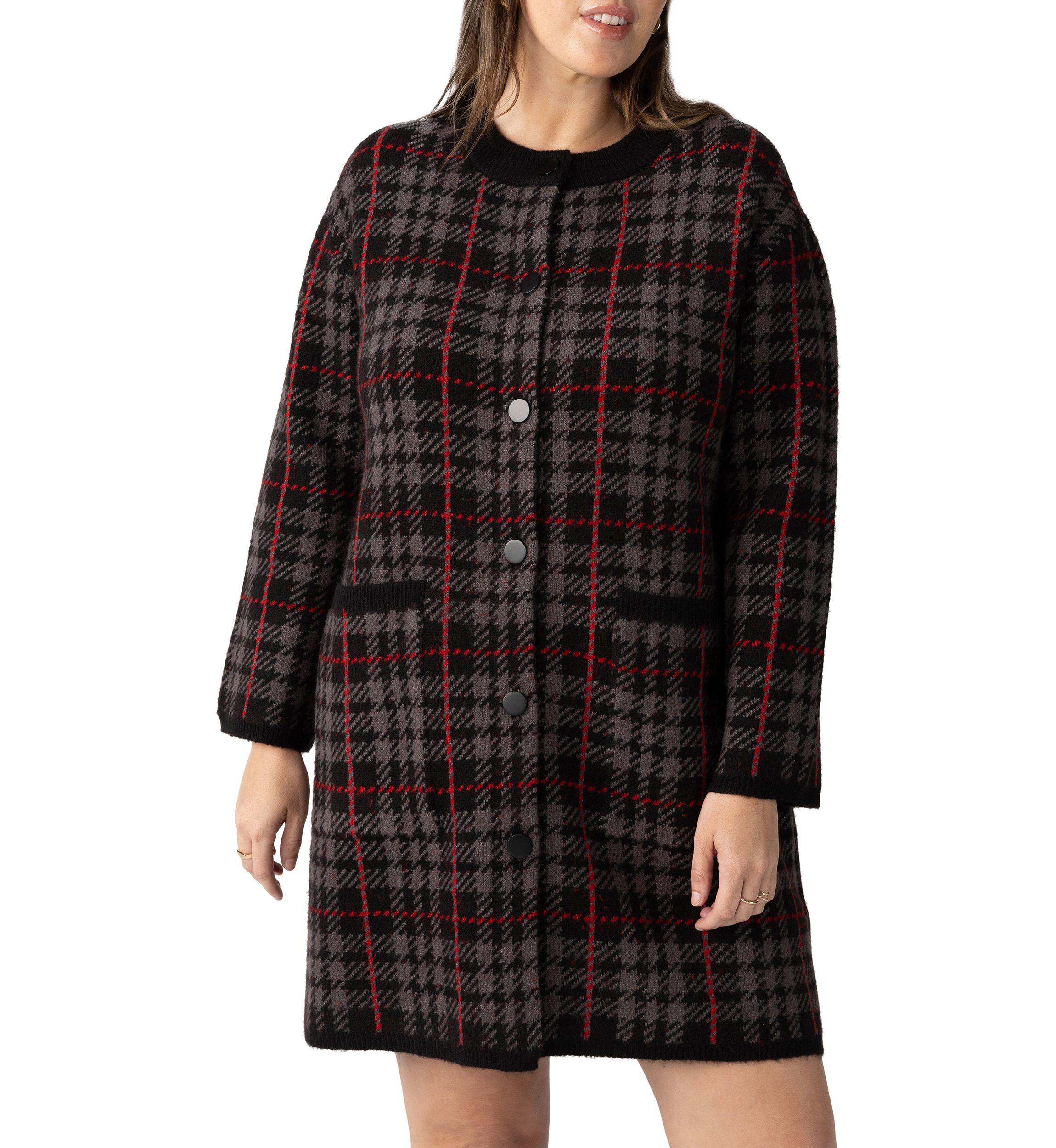 Plus Size Knitted City Coat