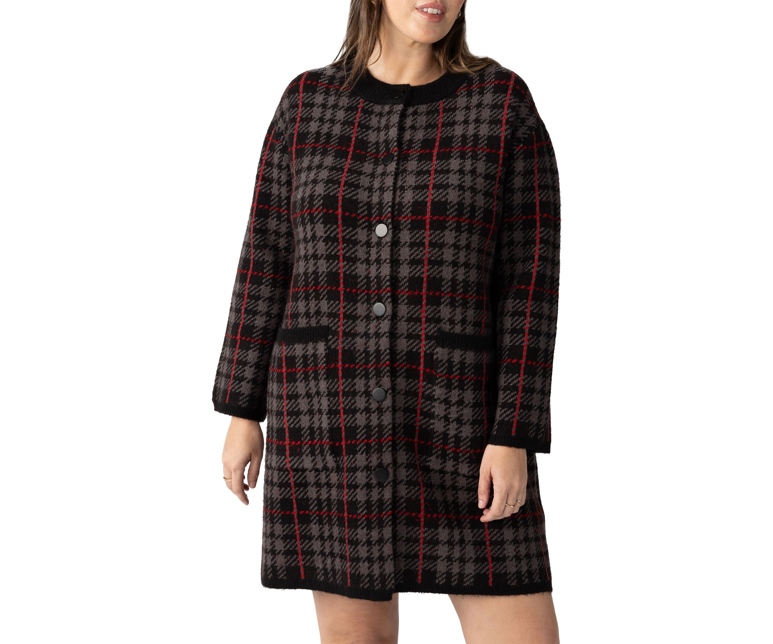 Plus Size Knitted City Coat