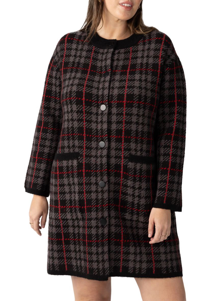 Plus Size Knitted City Coat