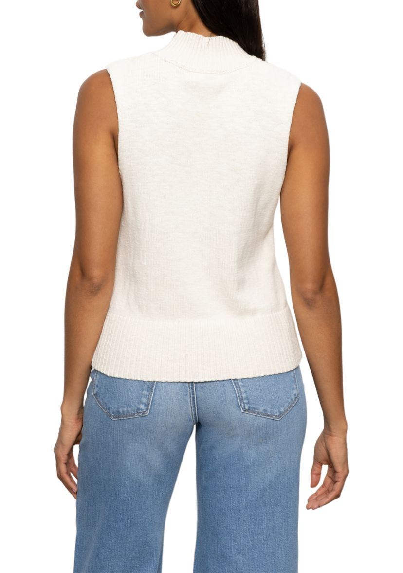 Womens Ribbed Mock Neck Tank Top