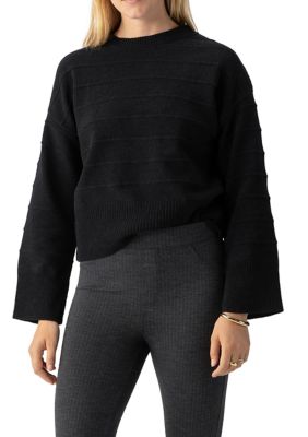 Sanctuary Women's Ottoman Stitch Sweater, Black, Medium