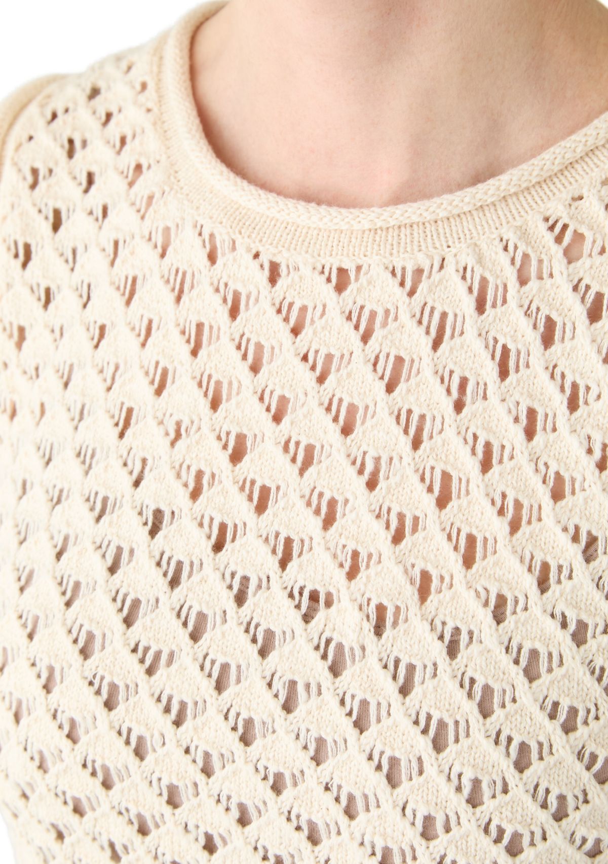 Womens Open Stitch Shell Sweater