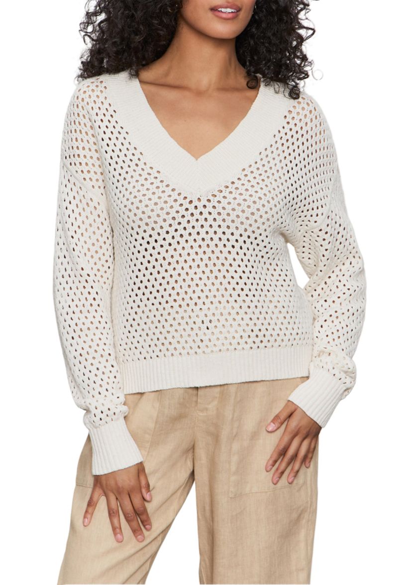 Womens Airy Openwork Sweater