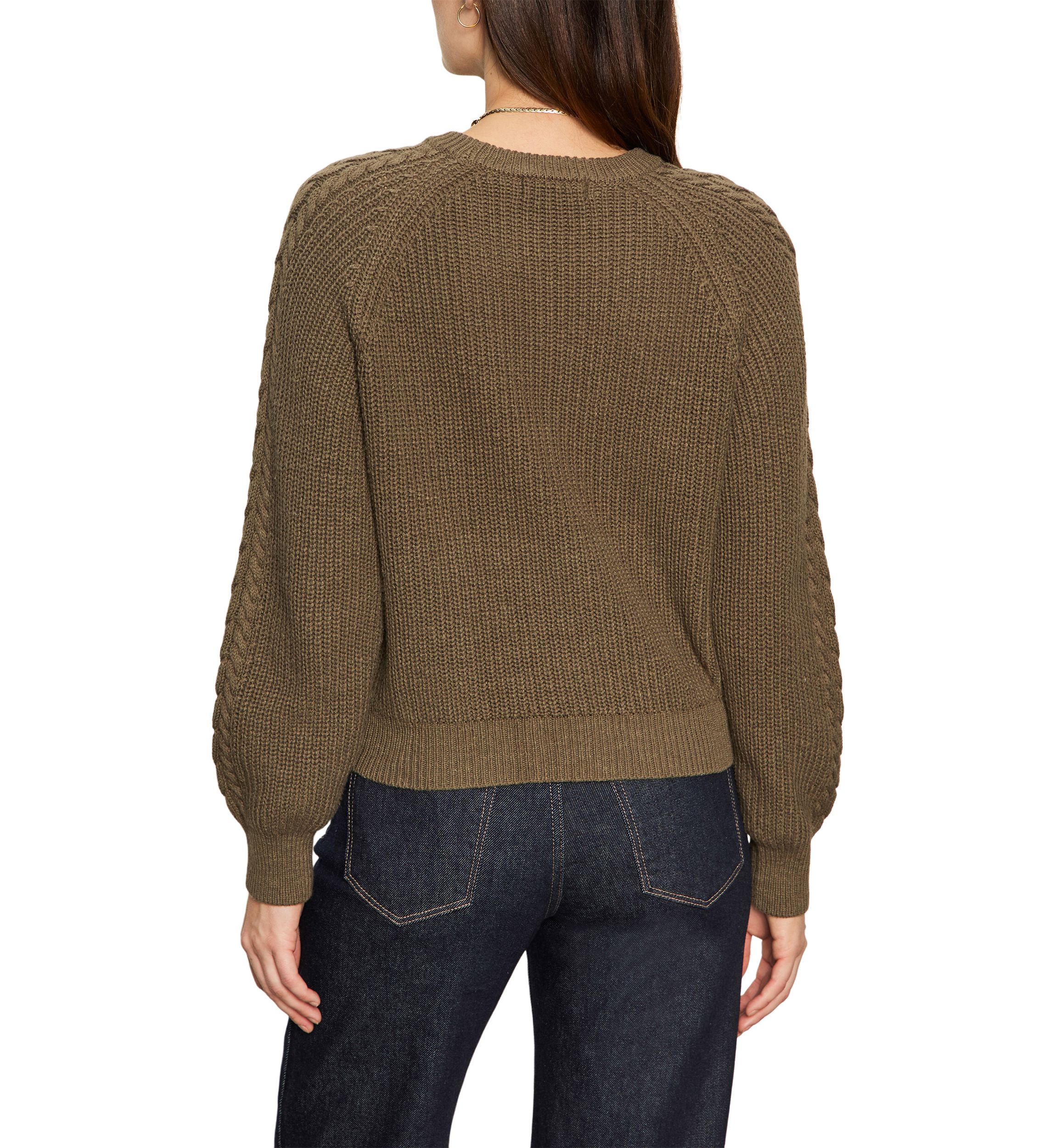 Womens Nomad Cable Popover Sweater