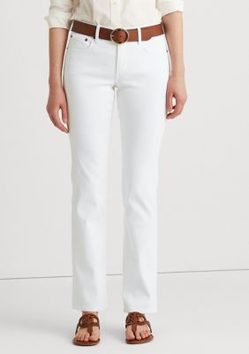 Lauren Ralph Lauren Women's 16 White Jeans Classic Skinny Cropped Curvy  Pants (I