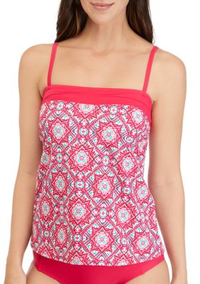 Kim Rogers® Kaleidoscope Spliced Bandini Tankini Swim Top | belk