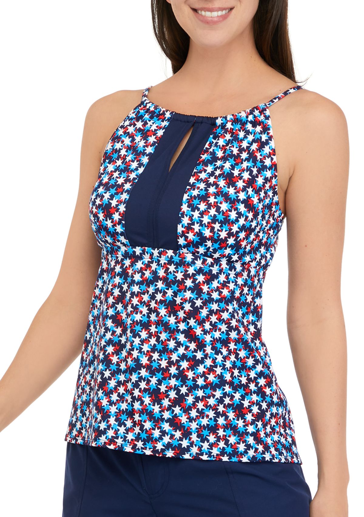 Keyhole High Neck Swim Tankini