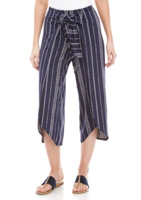 New Directions® Women's Printed Tie Front Cropped Pants | belk