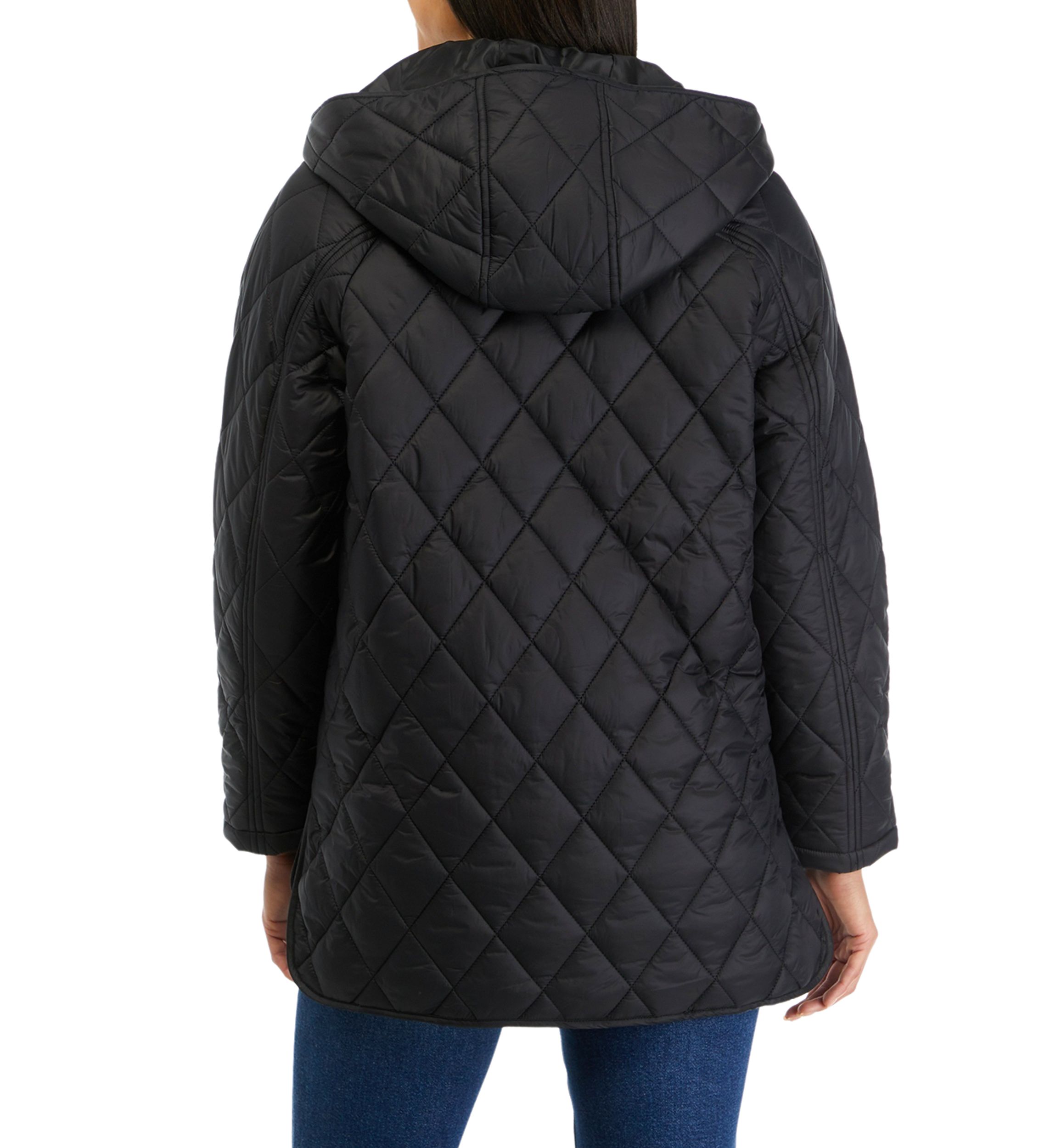 Juniors Hooded Quilt Jacket