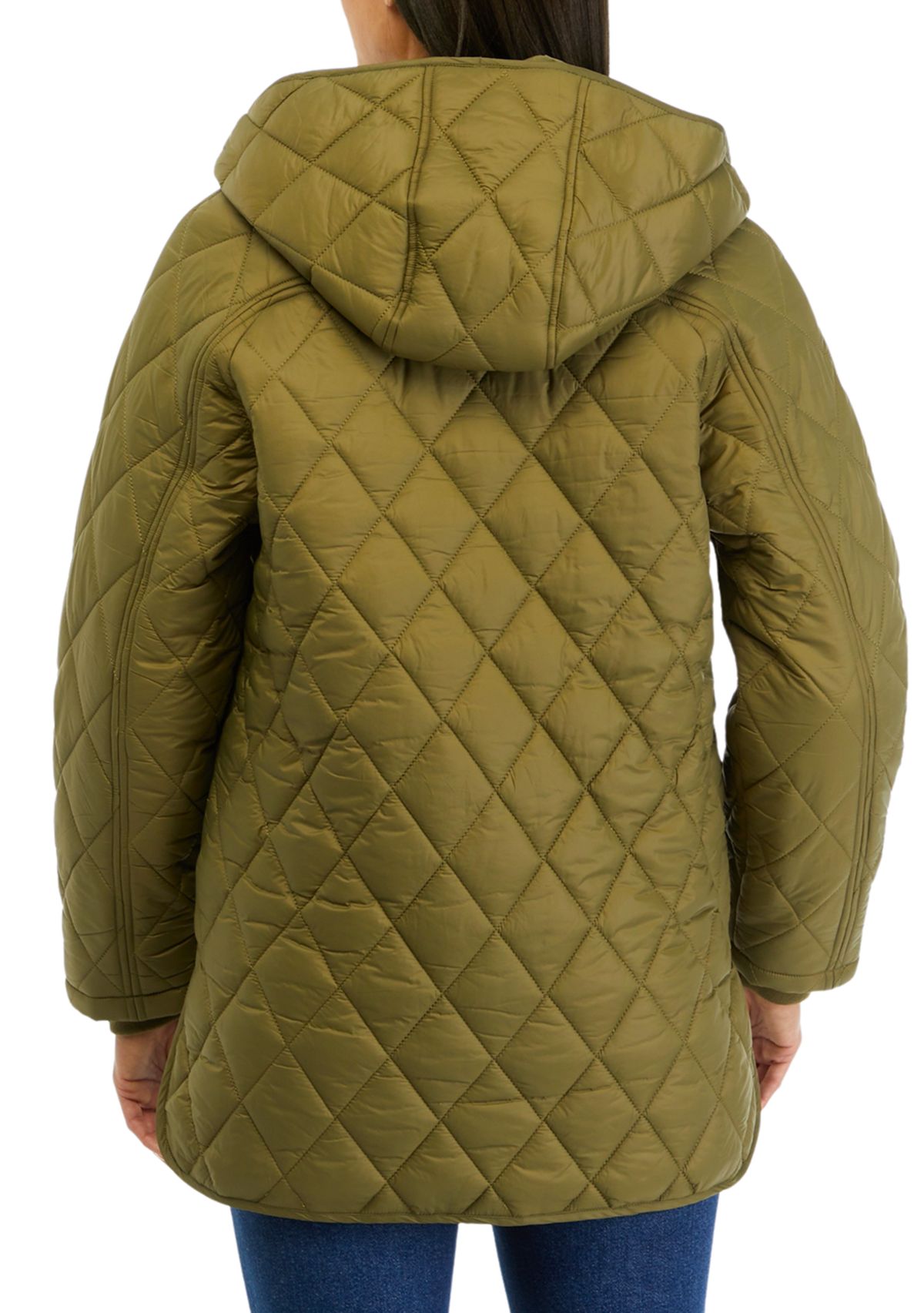 Juniors Hooded Quilt Jacket