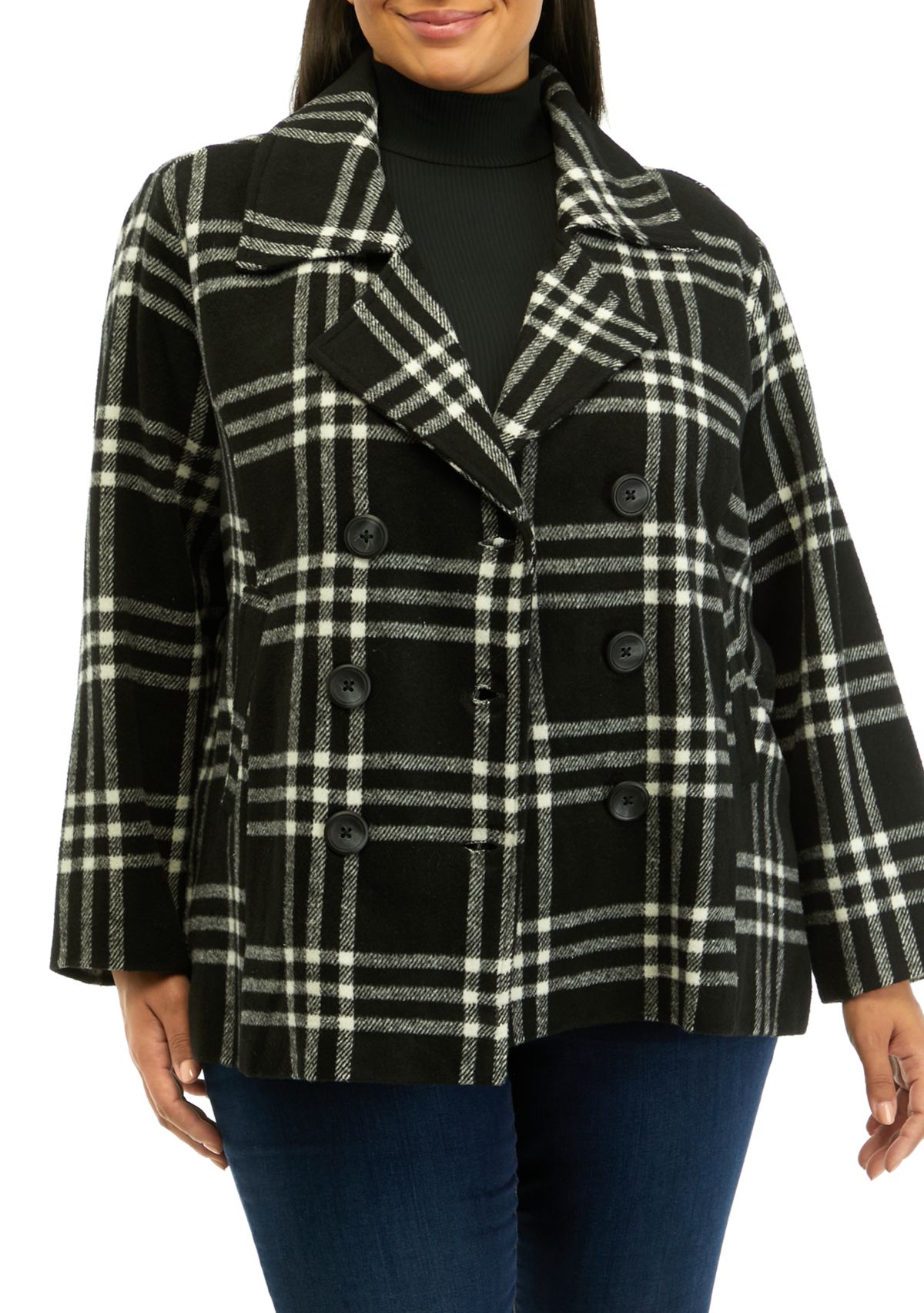 Juniors Faux Wool Peacoat