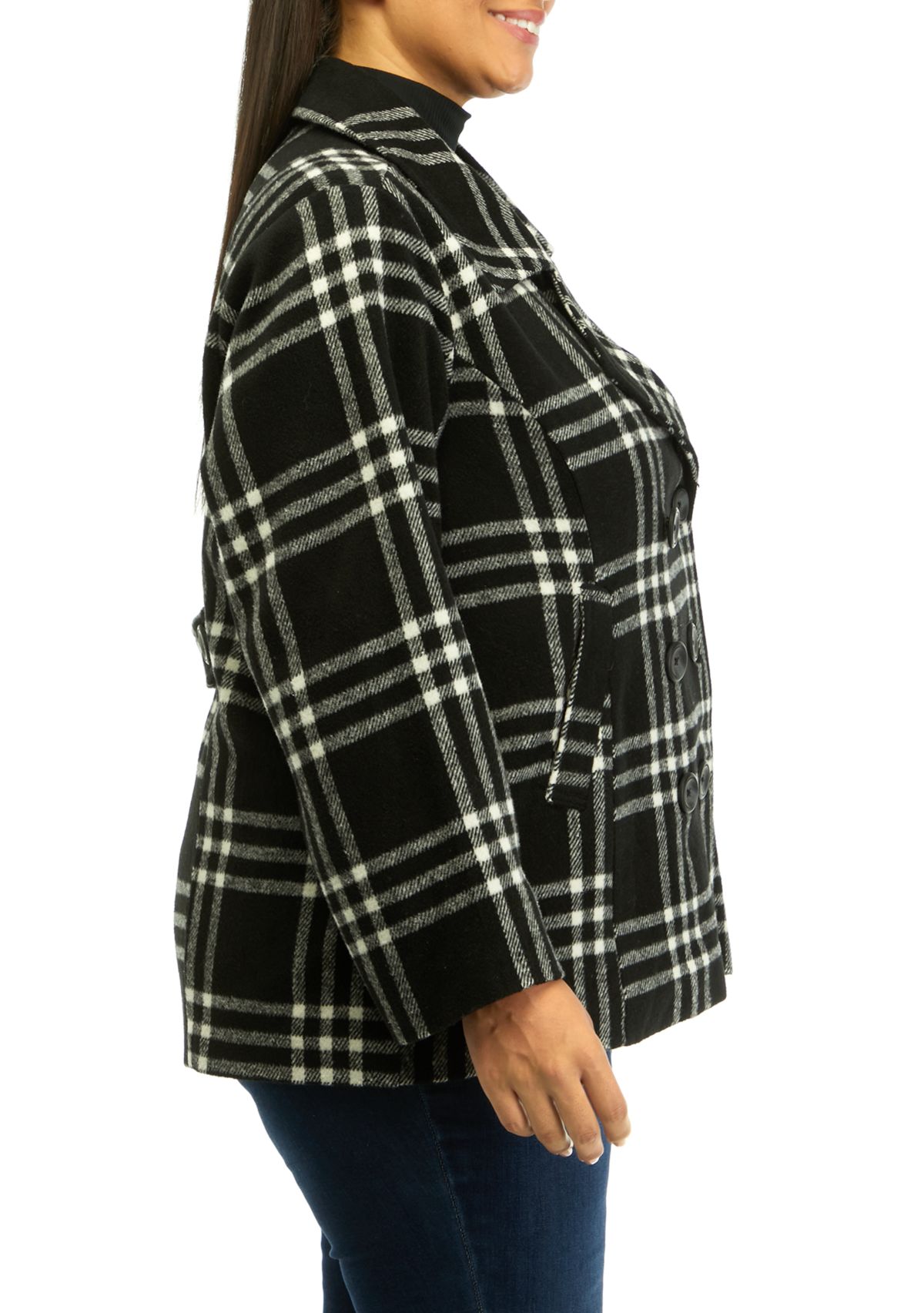 Juniors Faux Wool Peacoat