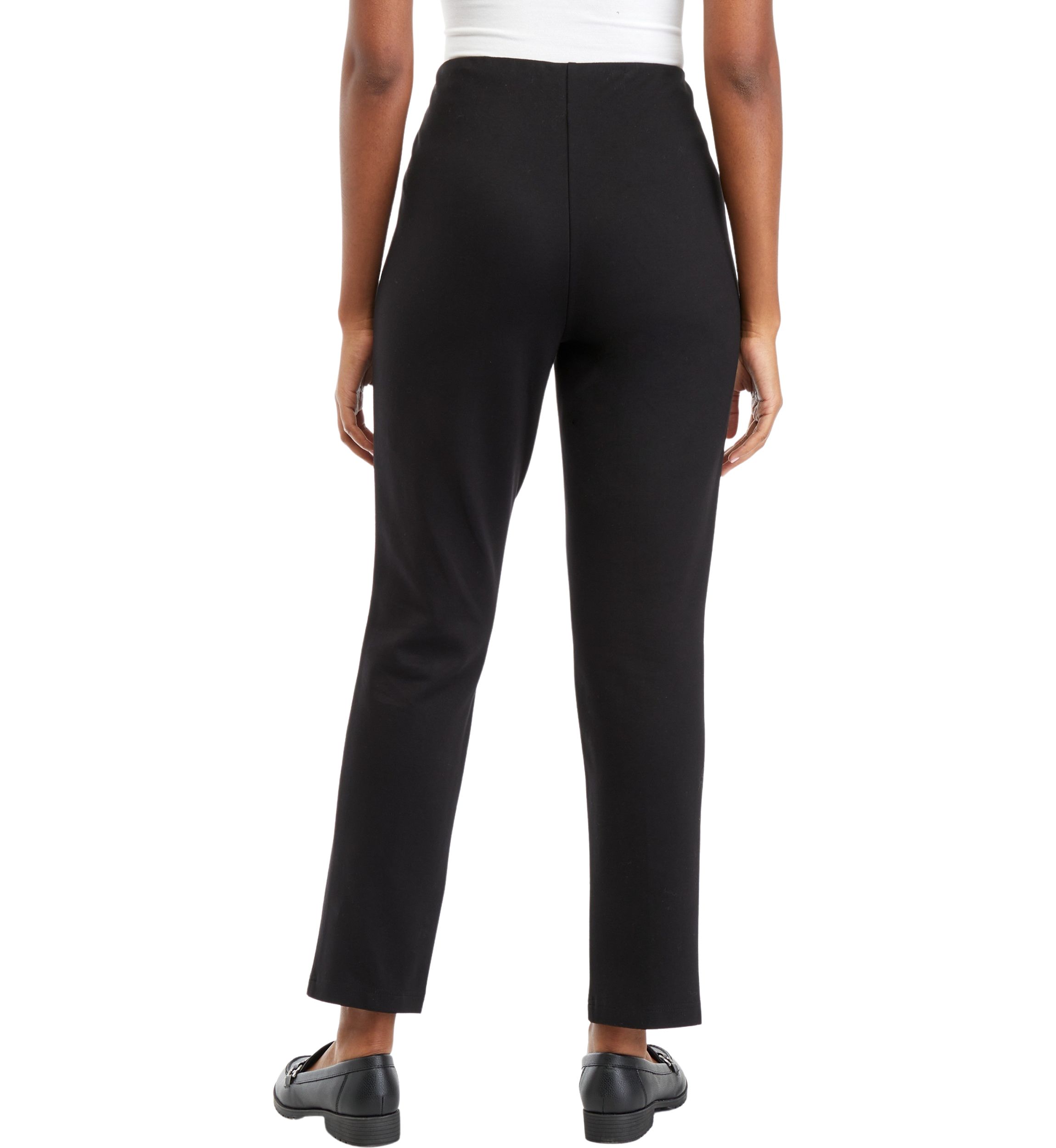 Womens High Rise Split Hem Straight Ponte Pants