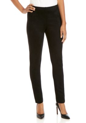 New Directions® Scuba Faux Suede Leggings | belk