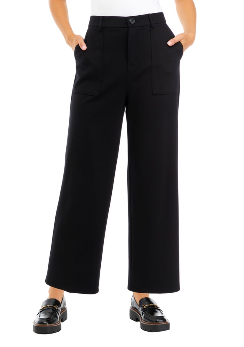 Womens True Black Wide Leg Pants 