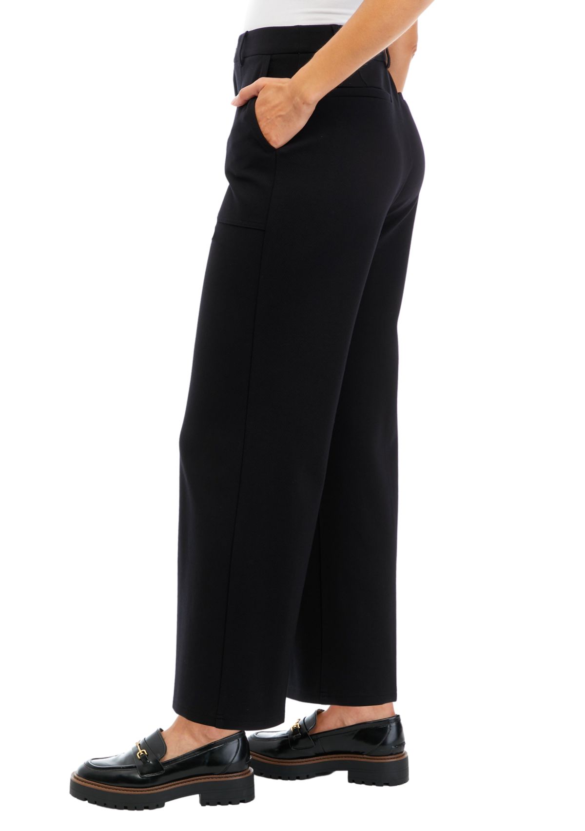 Womens True Black Wide Leg Pants 