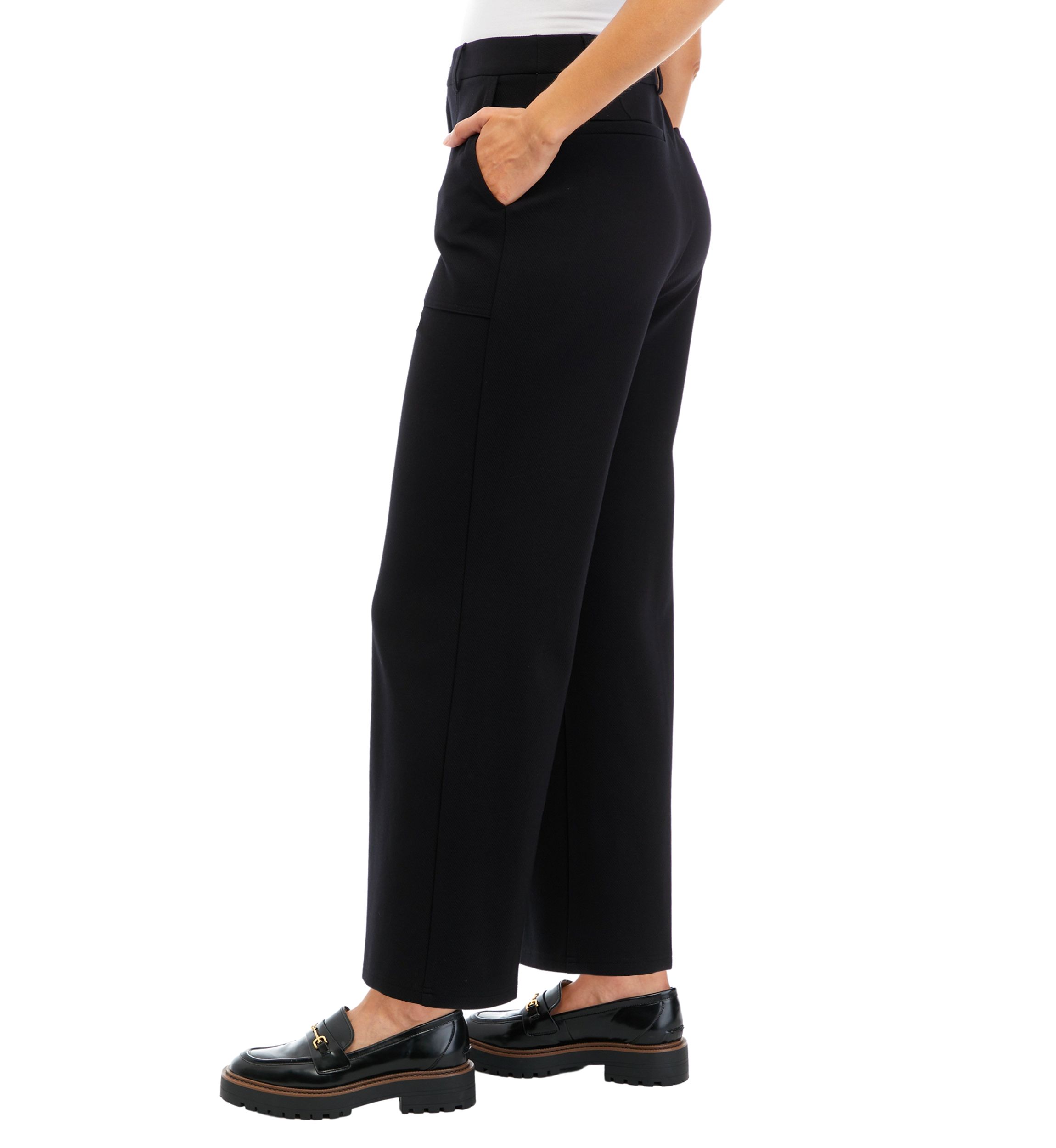 Womens True Black Wide Leg Pants 