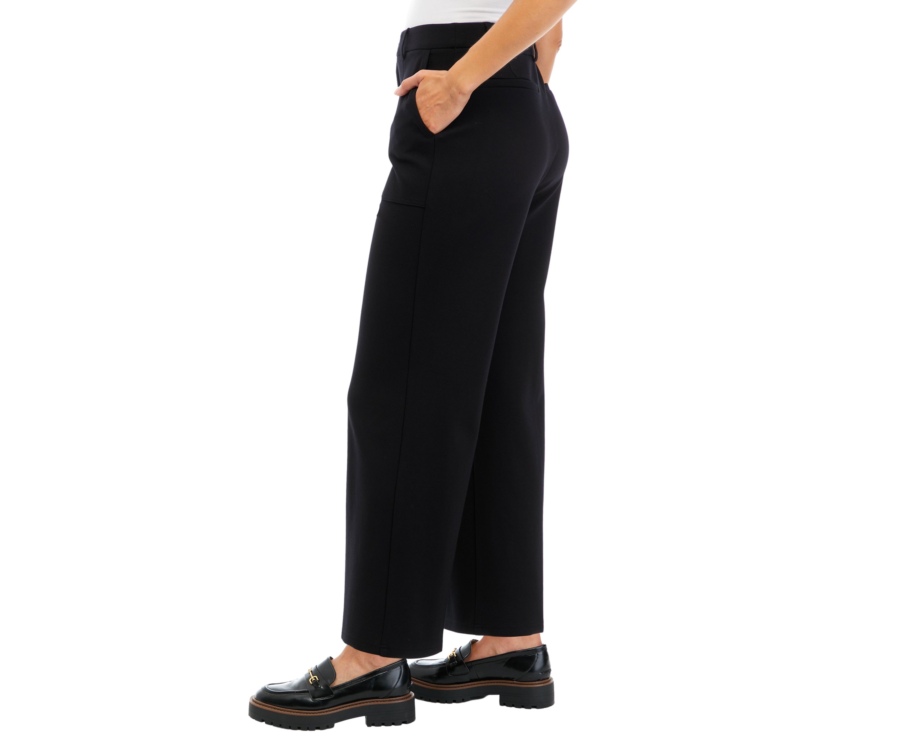 Womens True Black Wide Leg Pants 