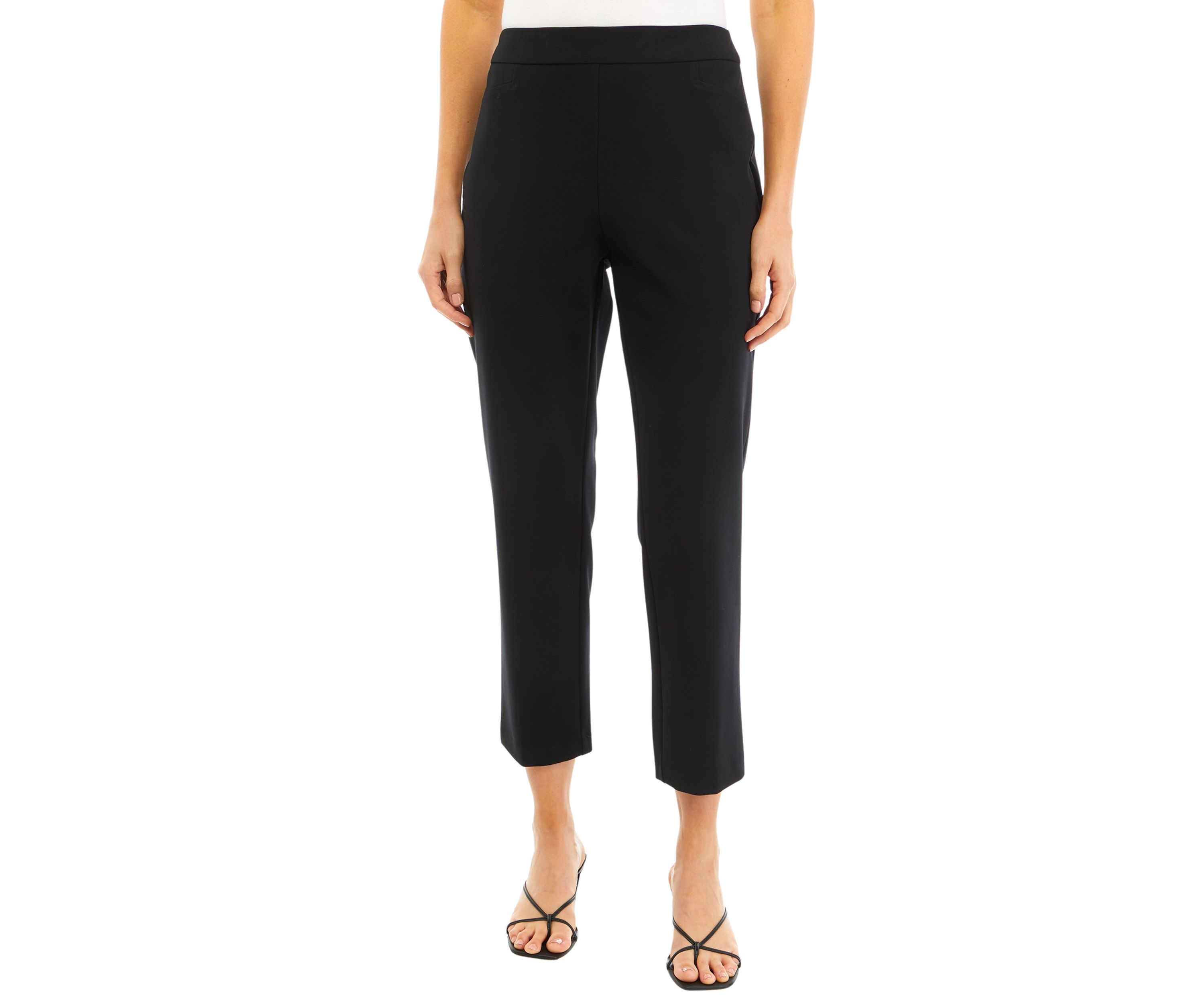 Womens High Rise Slim Ankle Pants