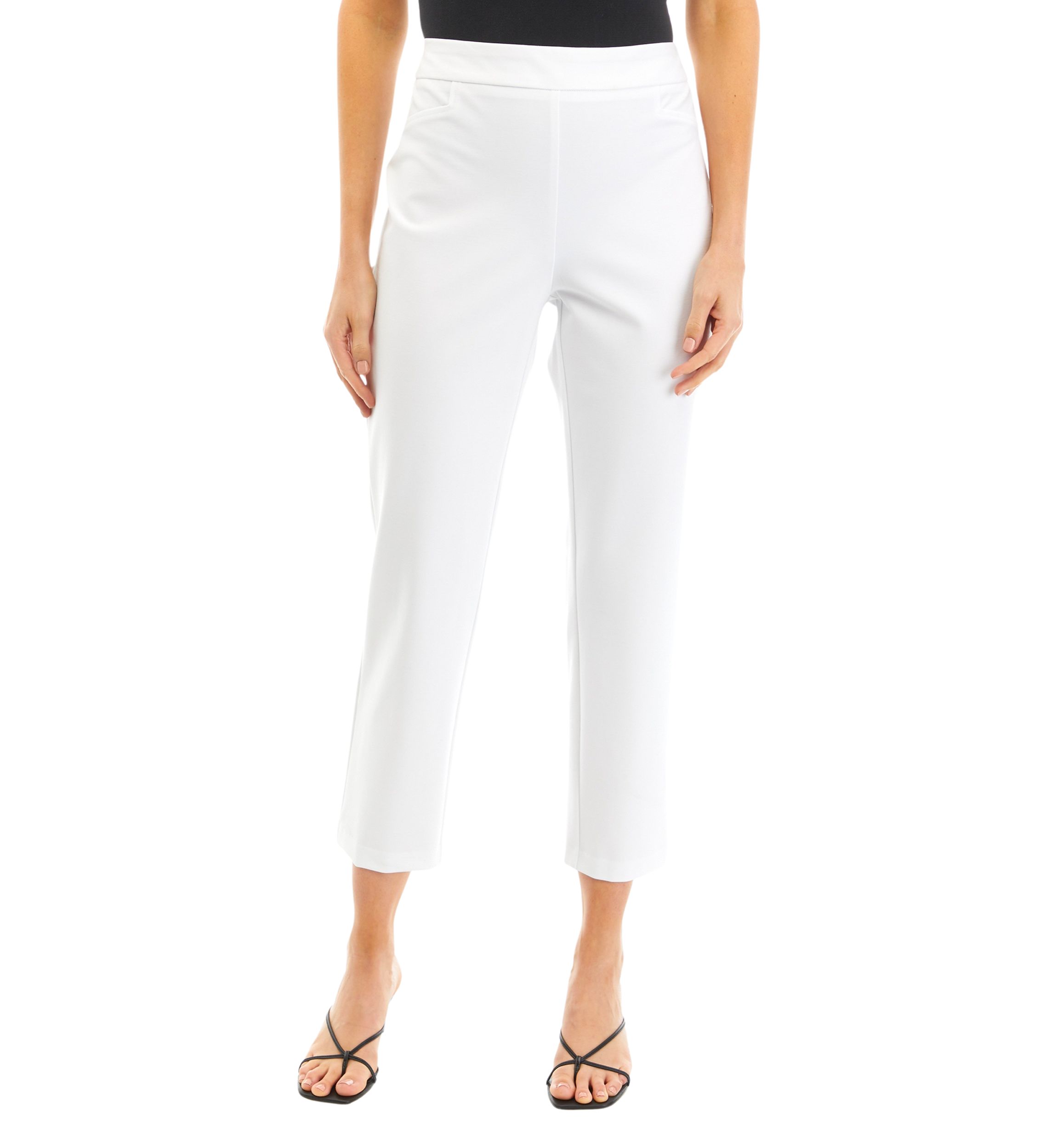 Womens High Rise Slim Ankle Pants