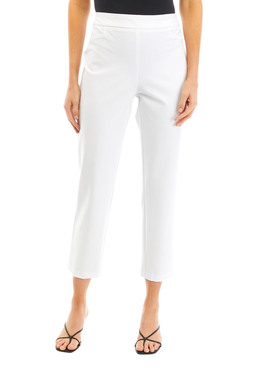Womens High Rise Slim Ankle Pants