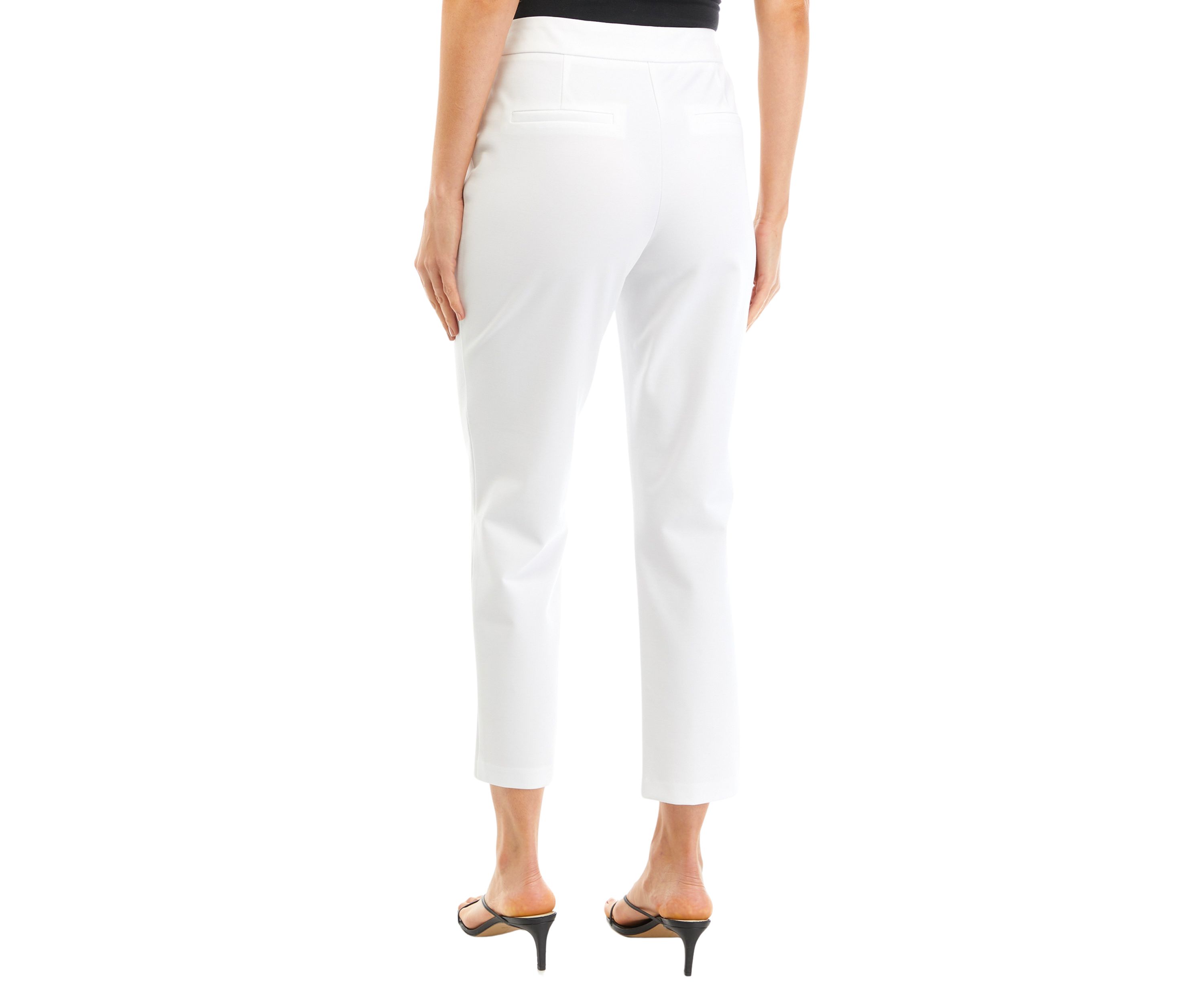 Womens High Rise Slim Ankle Pants